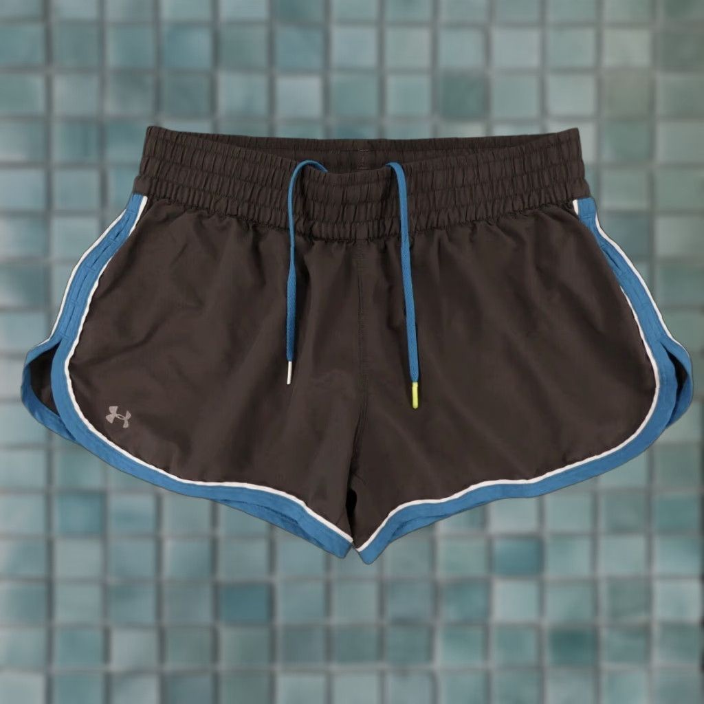 Under Armour Under Armour Shorts Womens Medium Athletic Gray Blue w Drawstring Lined 3 Inseam Regular Slim Semi-Fitted Size 30" / US 8 / IT 44 - 1 Thumbnail