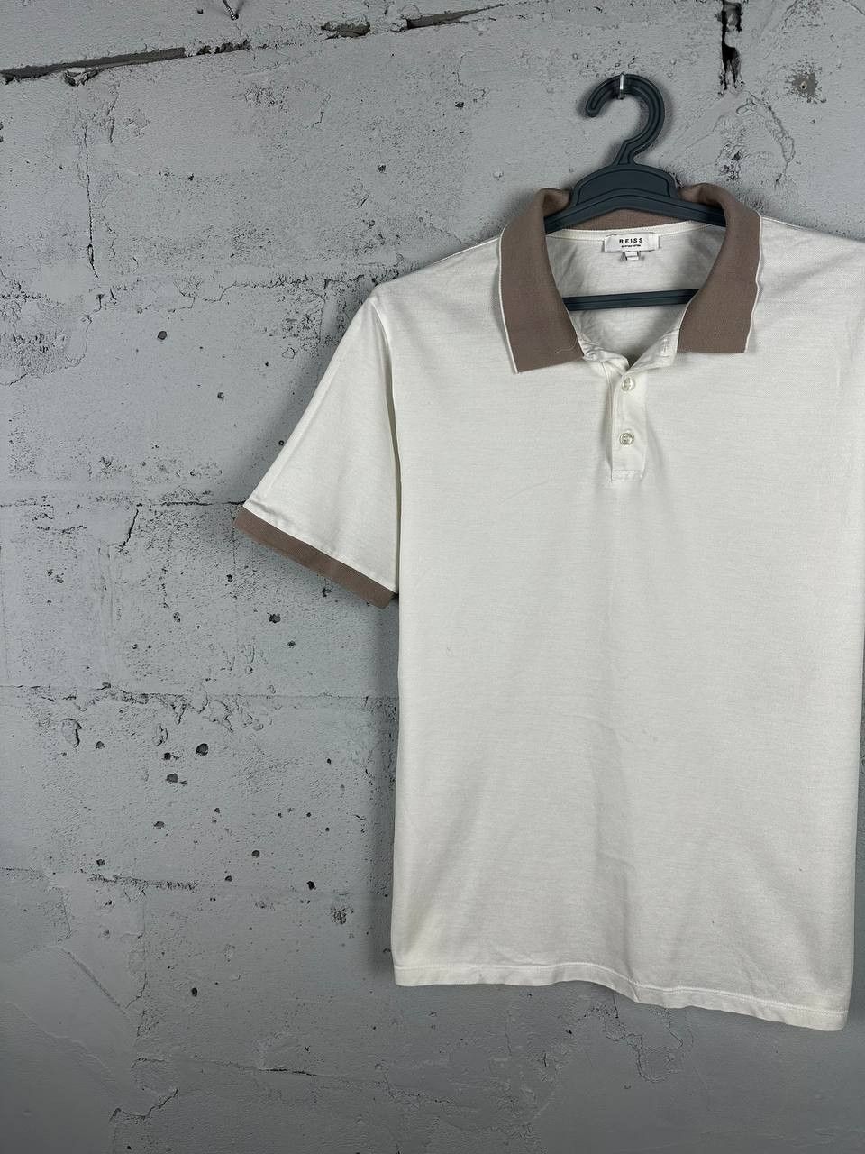 Reiss Reiss Filipo White Textured Polo Shirt Size US L / EU 52-54 / 3 - 3 Thumbnail