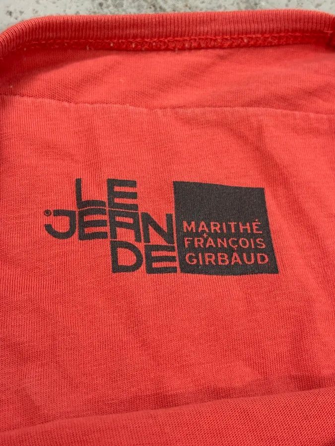 Marithe + Francois Girbaud 2000s Marithé + François Girbaud Red No More Sea T-Shirt Size US M / EU 48-50 / 2 - 8 Thumbnail