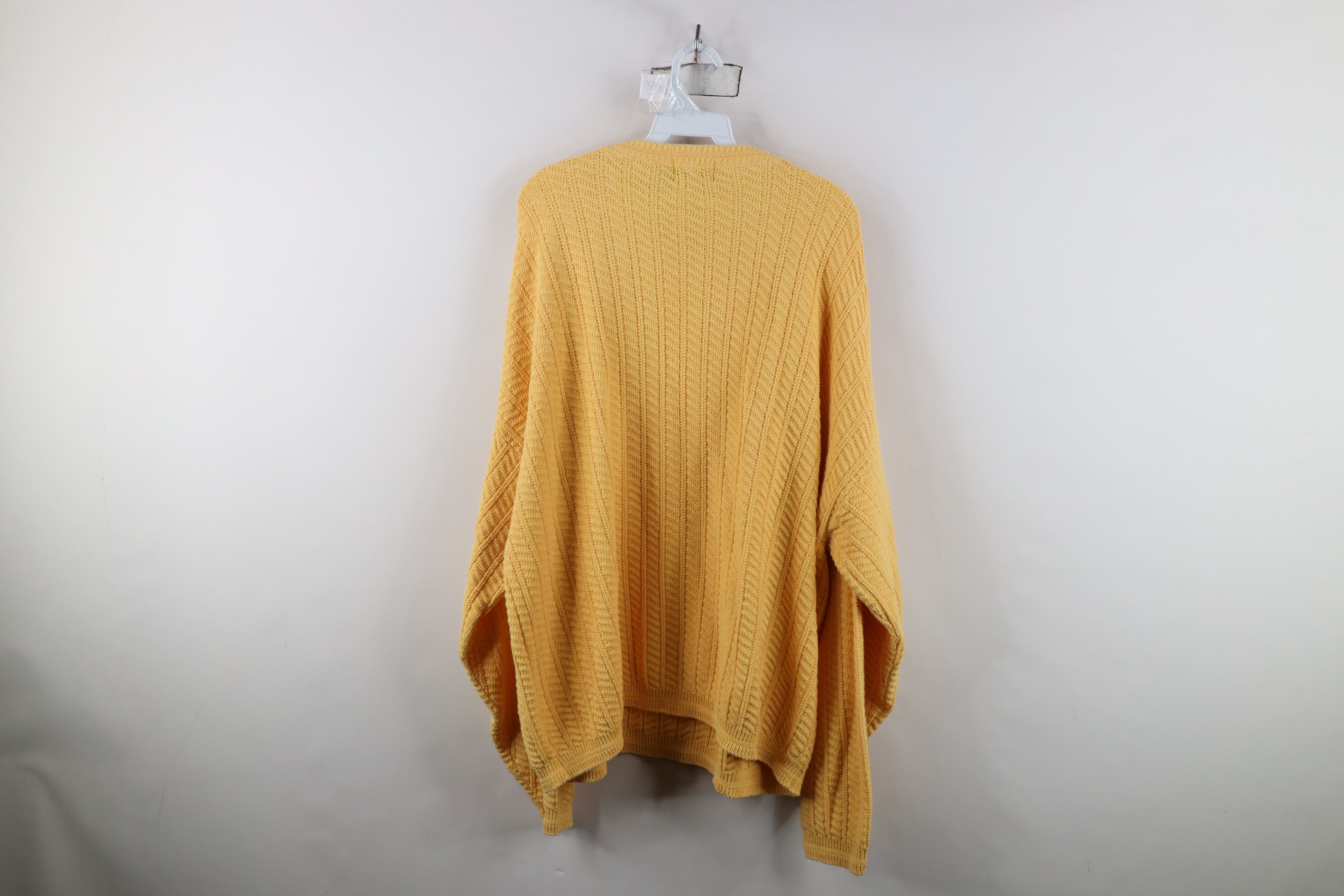 Vintage Vintage 90s Streetwear Cotton Crewneck Sweater Yellow USA Size US XL / EU 56 / 4 - 7 Thumbnail