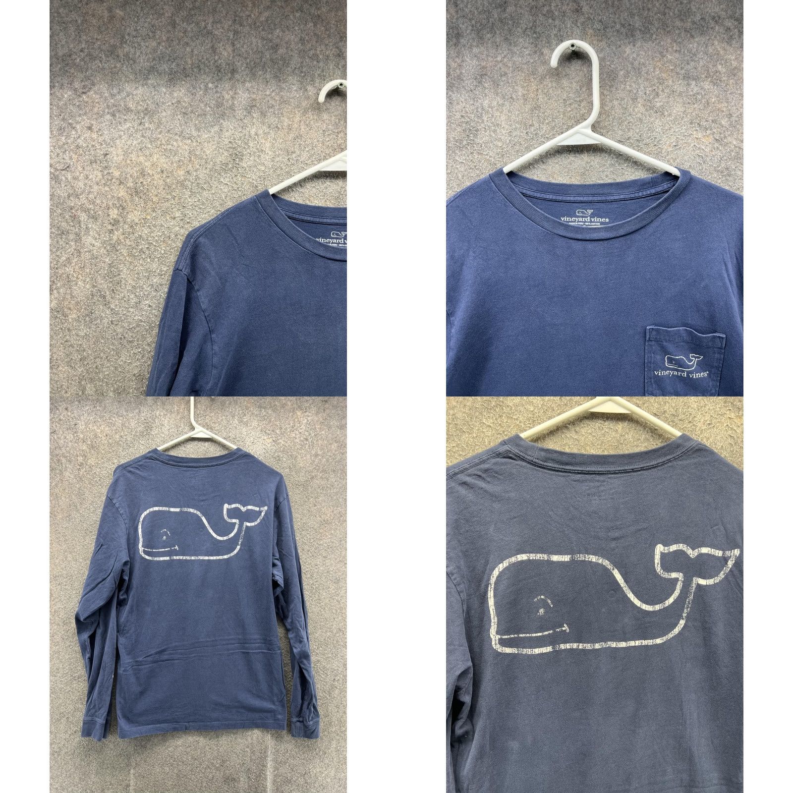 Vineyard Vines Vineyard Vines Shirt Mens Small Blue Long Sleeve Pocket Whale Logo Tee Tagless Descriptive Crew Neck Cotton Jersey Regular Fit Men’s Tee Shirt Size US S / EU 44-46 / 1 - 8 Thumbnail