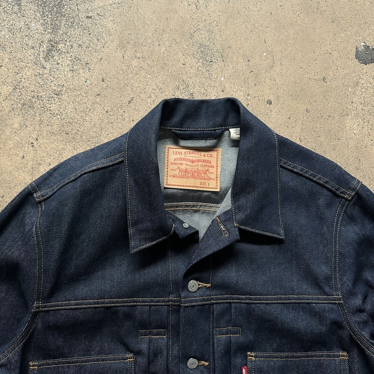 DENIM TEARS × Levi's Sample Denim Tears Levi's Type II Raw Denim Jacket Size US L / EU 52-54 / 3 - 5 Thumbnail