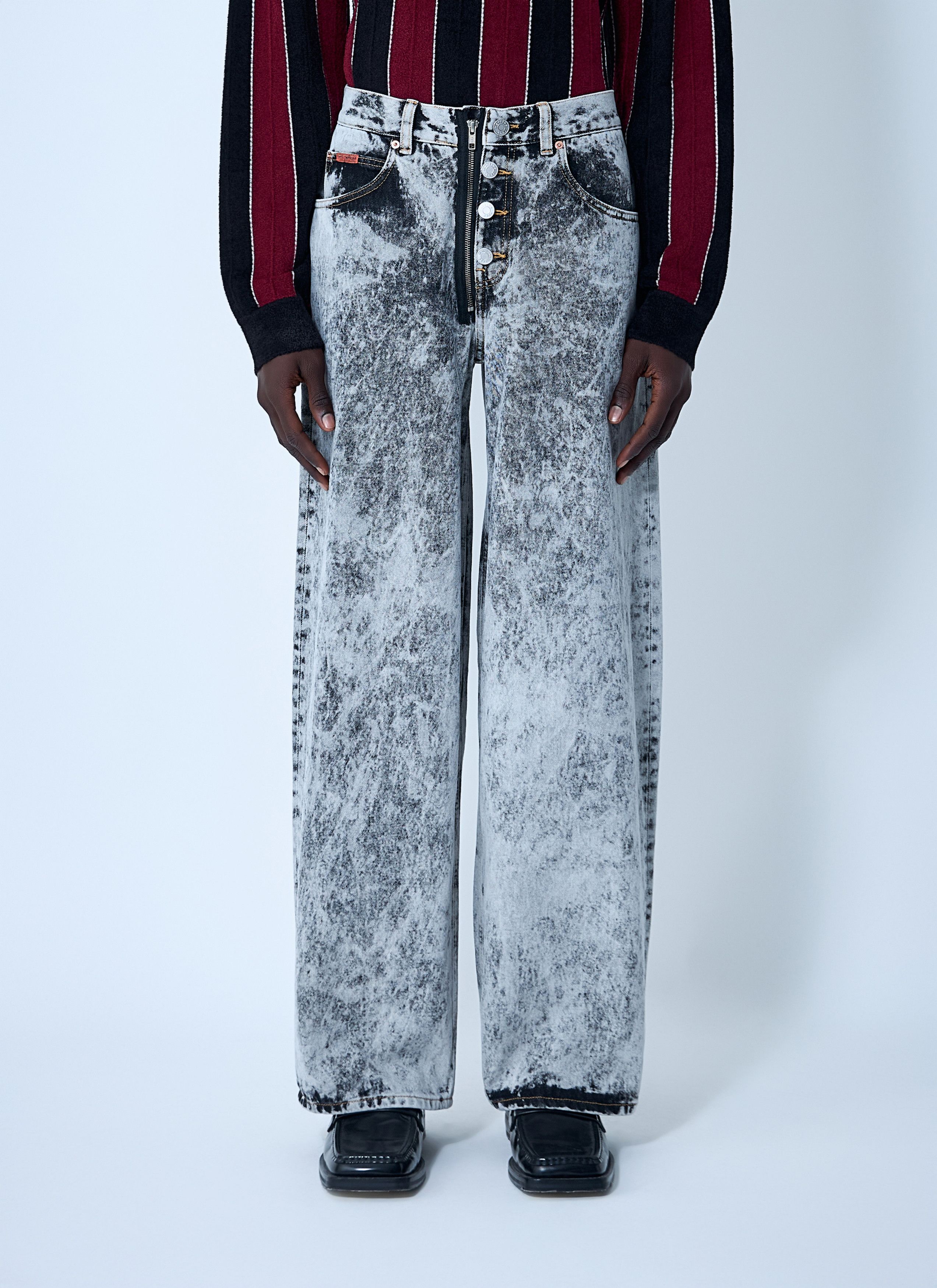 Martine Rose New SS22 Martine Rose Green Floral Rose Denim Jeans