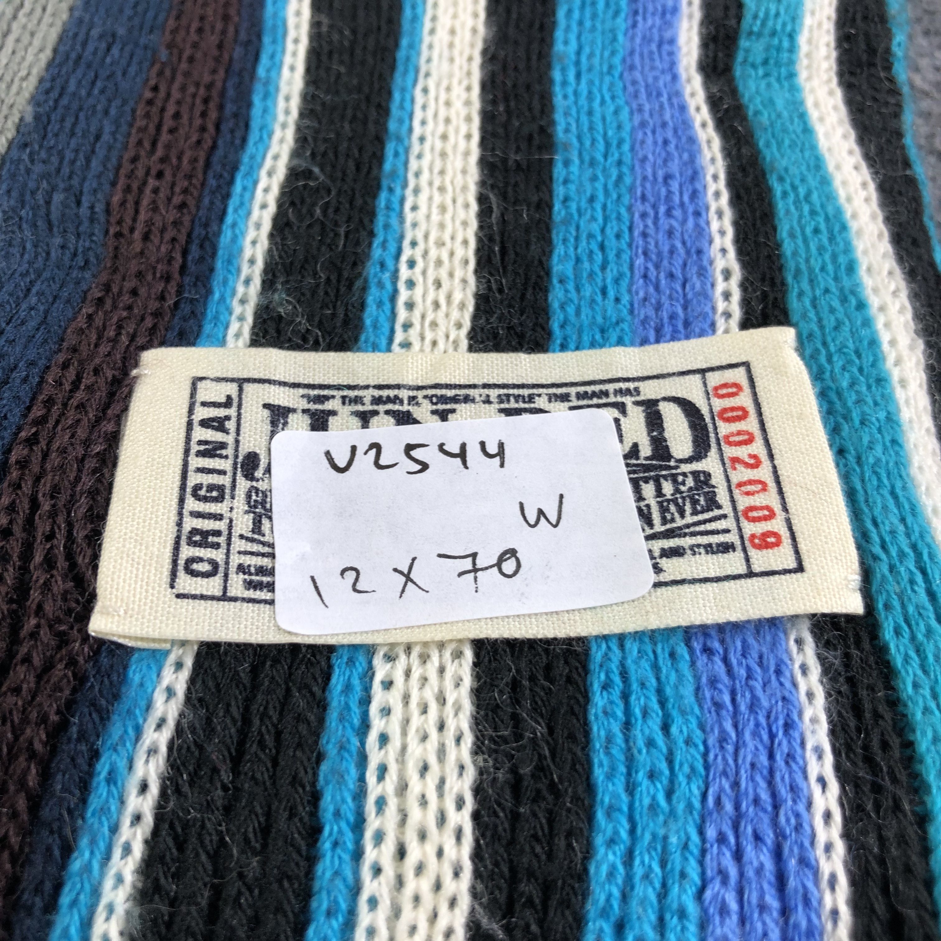 Mr. Junko Jun Red Stripe Knit Wool Scarf Muffler Neckwear V2544 Size ONE SIZE - 5 Thumbnail