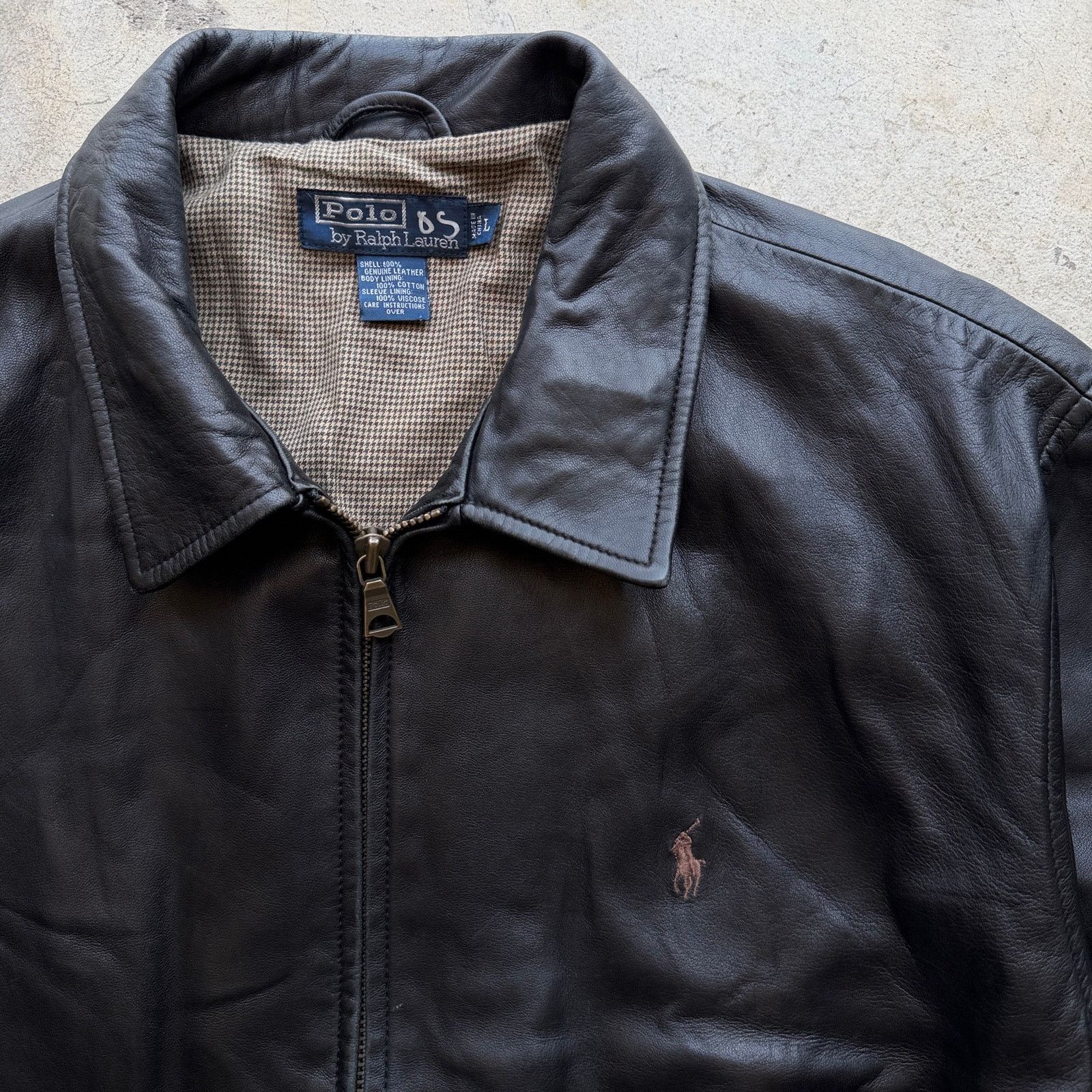 Polo Ralph Lauren Vtg Polo Ralph Lauren Black full zip lined Leather Jacket XL Size US L / EU 52-54 / 3 - 2 Thumbnail