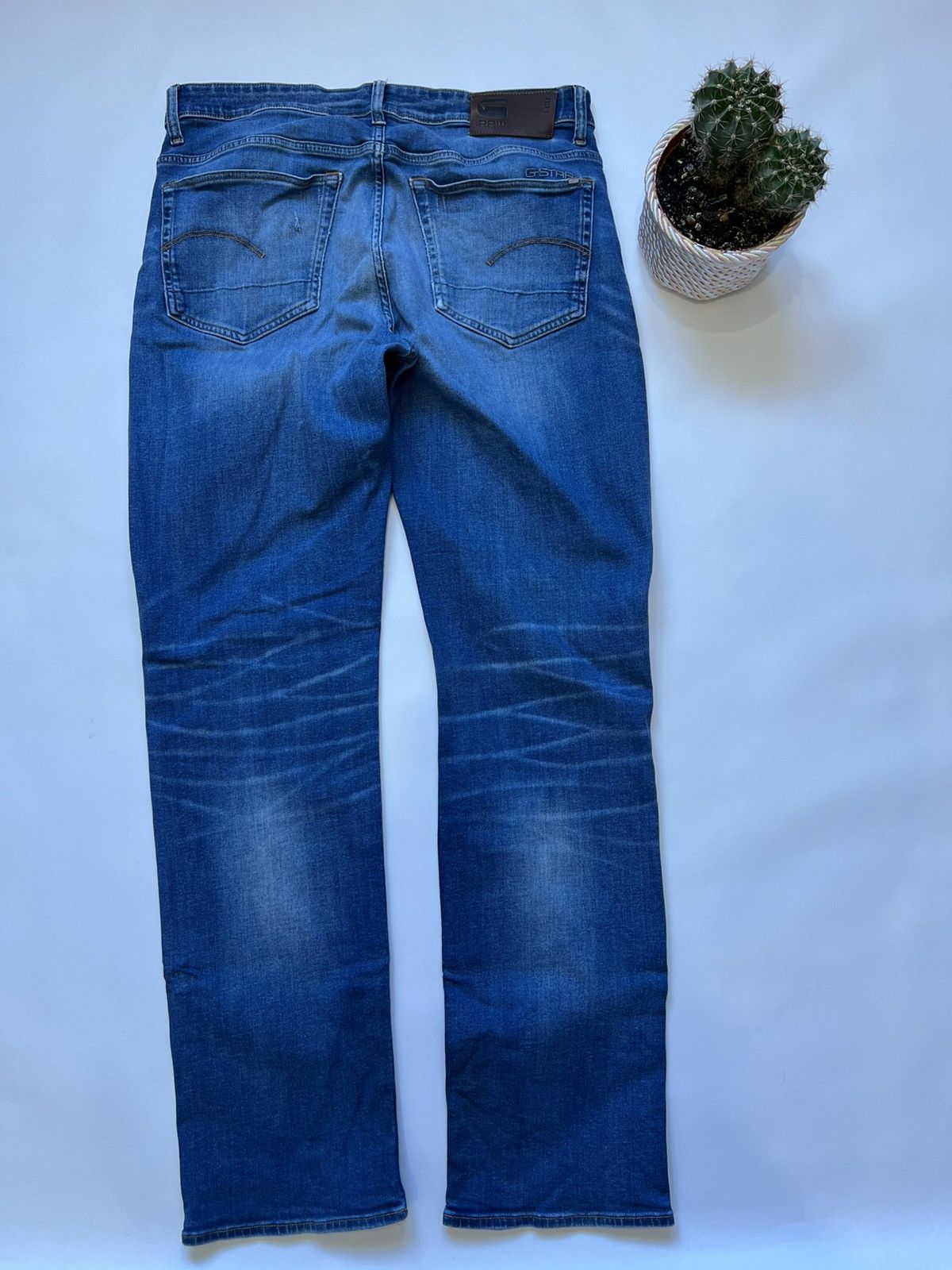 G-Star G Star Raw Blue Distressed Pants Jeans Denim Size US 34 / EU 50 - 2 Thumbnail