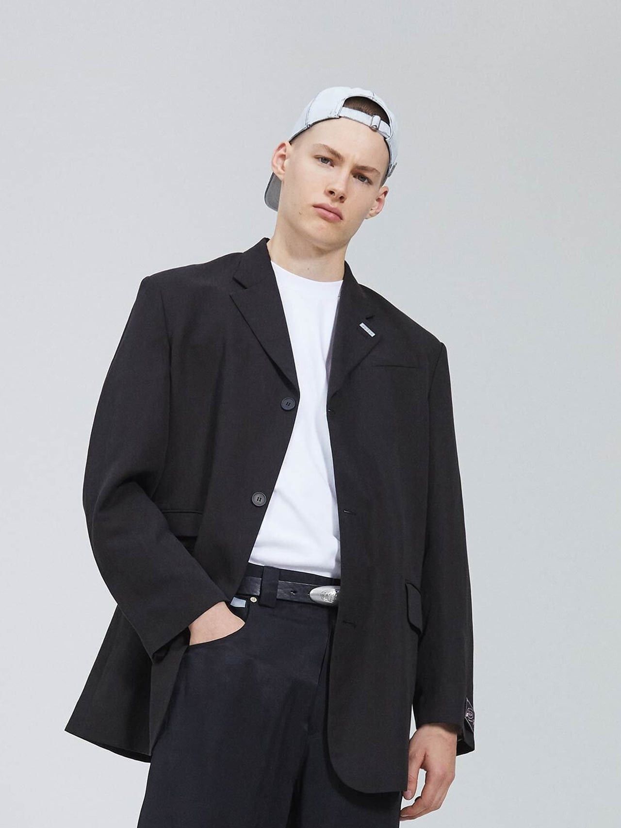 $410 - Oversized Blazer Jacket - Lyocell/Linen, Men's (Size Xs)