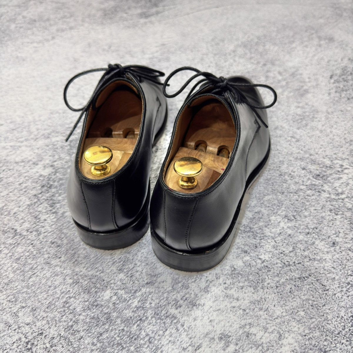 Handmade Prime Shoes Black Welted Leather Derbies US8.5 UK7.5 EU41.5 Size US 8.5 / EU 41-42 - 9 Thumbnail