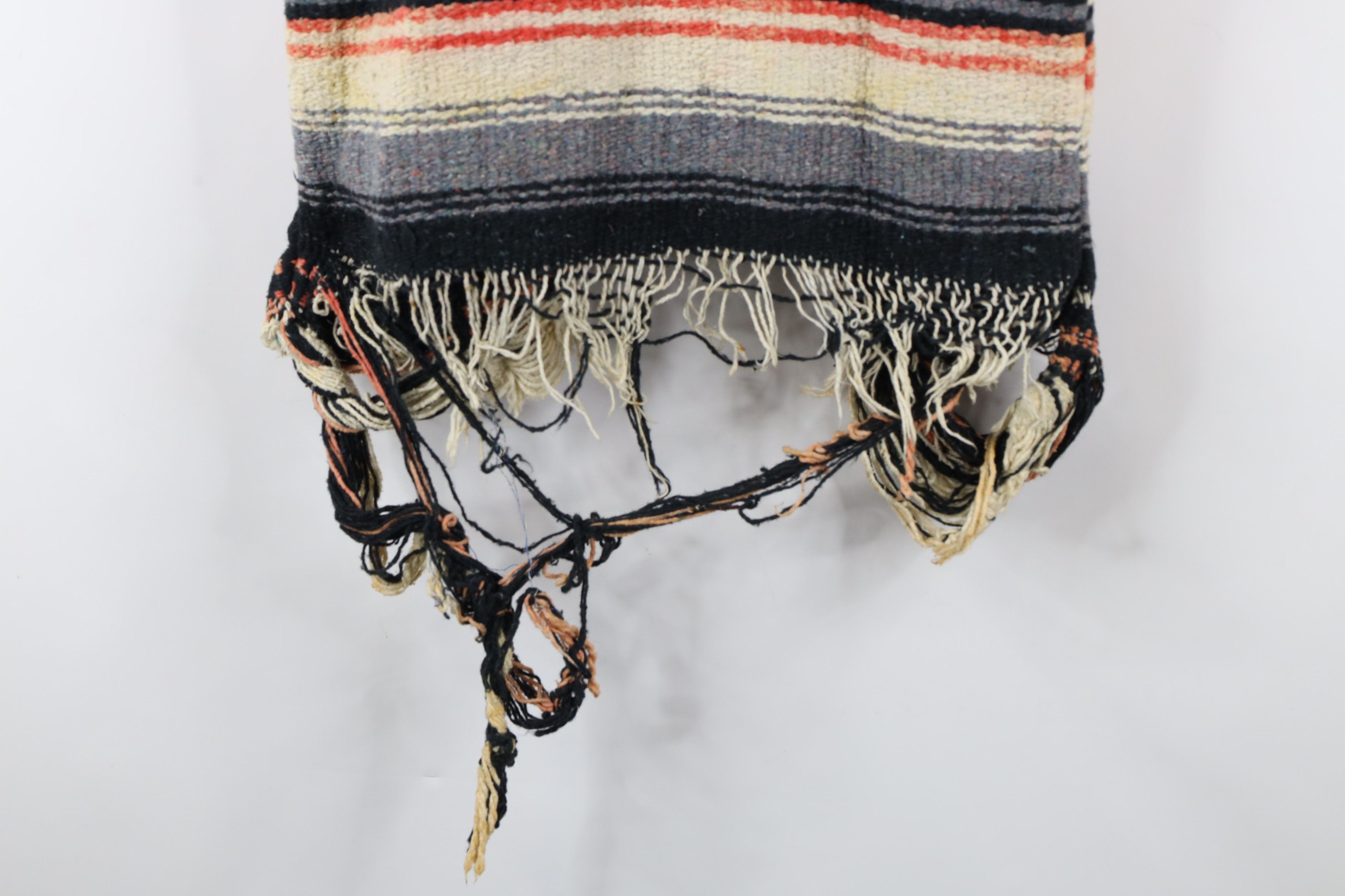 Vintage Vintage 70s Boho Chic Wool Blanket Fringed Open Front Vest Size ONE SIZE - 16 Thumbnail