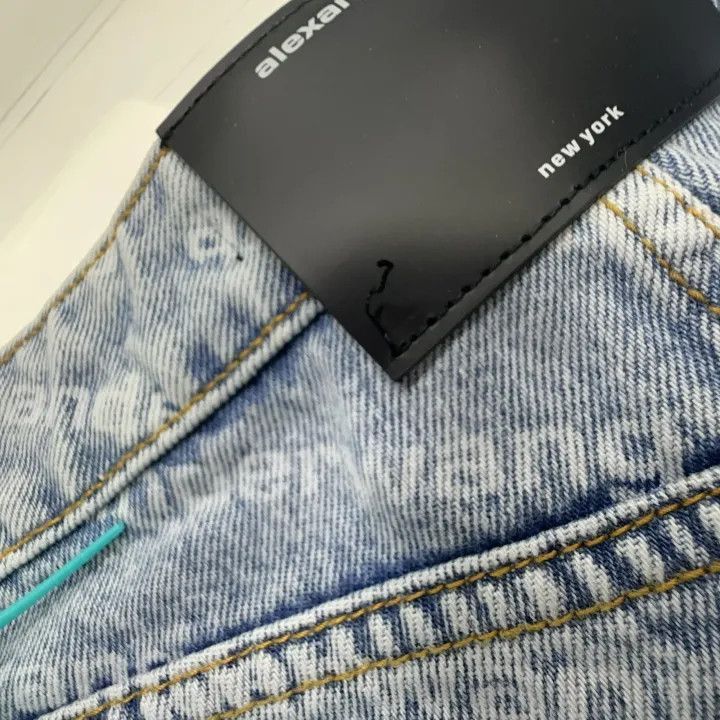Alexander Wang Alexander Wang Logo Denim Shorts for Women - Size 24" / US 00 / IT 34 - 4 Thumbnail