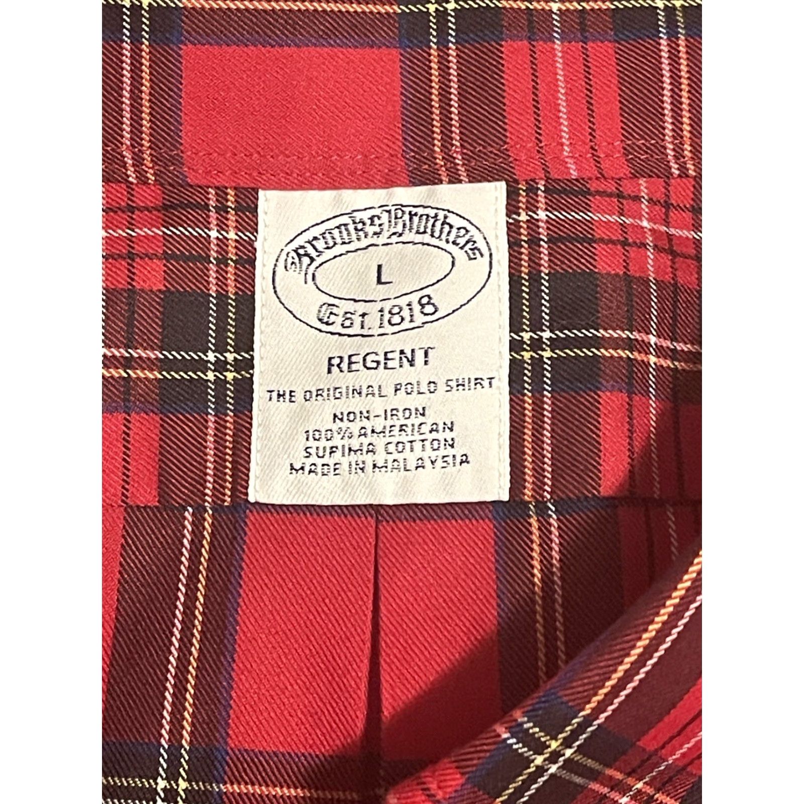 Brooks Brothers VINTAGE Brooks Brothers Regent Button-Up Red Plaid 100% Supima Cotton Sz Large Mens Size US L / EU 52-54 / 3 - 2 Thumbnail