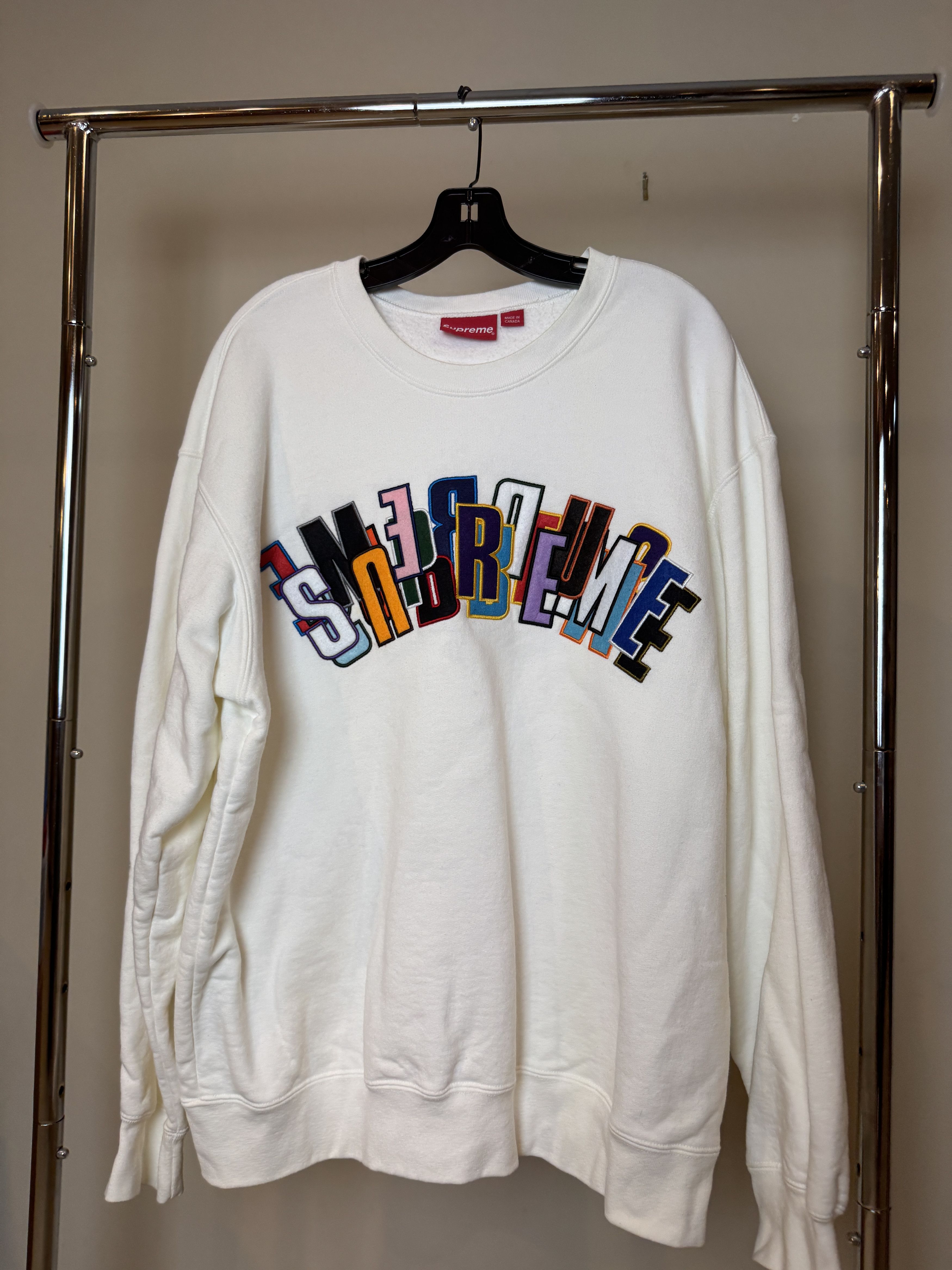 Supreme Supreme Stacked Crewneck Fleece White Size US L / EU 52-54 / 3 - 2 Thumbnail