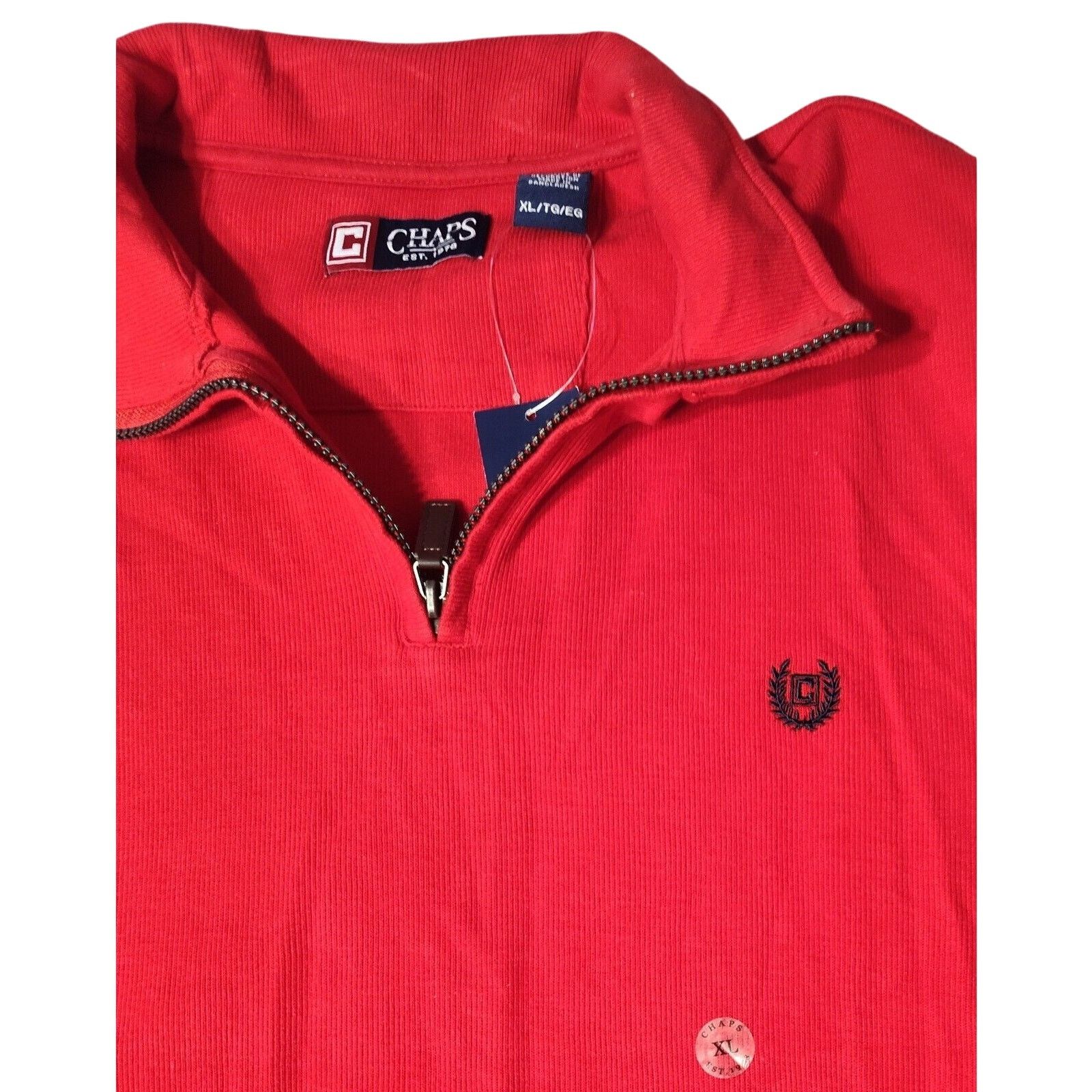 Chaps Chaps Pullover Polo Shirt Red 1/4 Zip Mens XL Sweater Size US XL / EU 56 / 4 - 4 Thumbnail