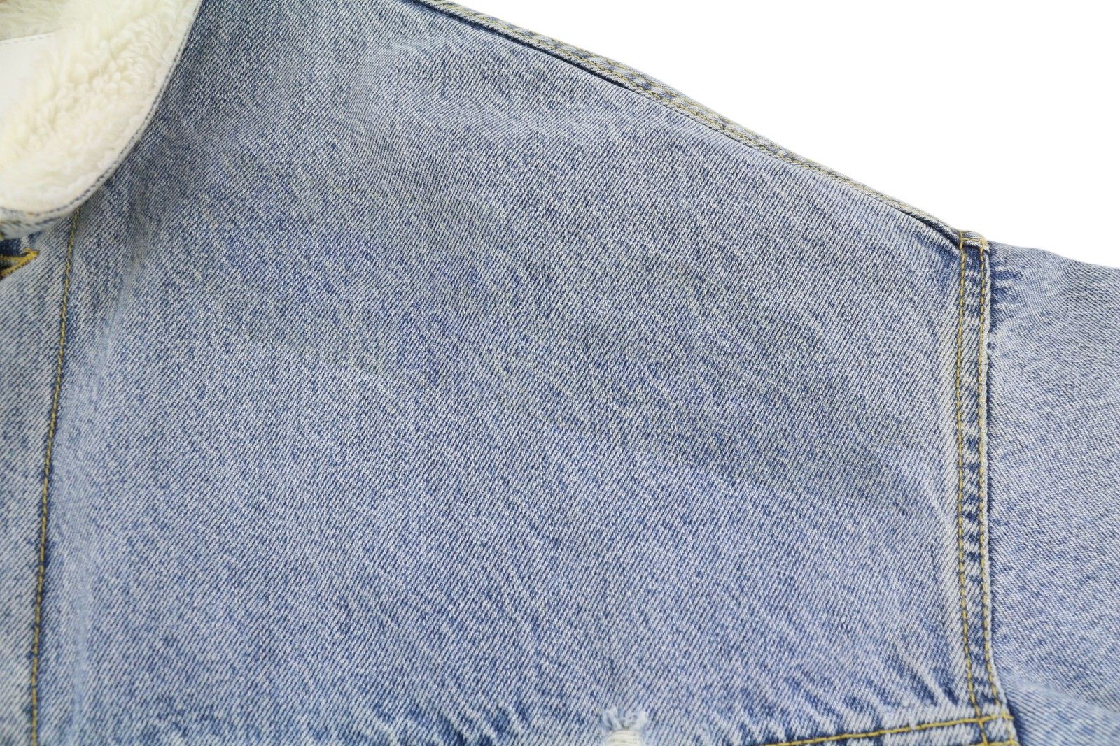 R13 LYLE TRUCKET COAT M Slate Blue Sherpa Lined Denim 86587 Size M / US 6-8 / IT 42-44 - 13 Thumbnail