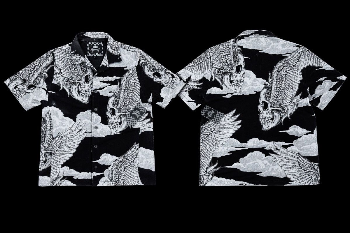 Other Winged Skull Button Up Shirt – Black Streetwear Size US L / EU 52-54 / 3 - 1 Preview