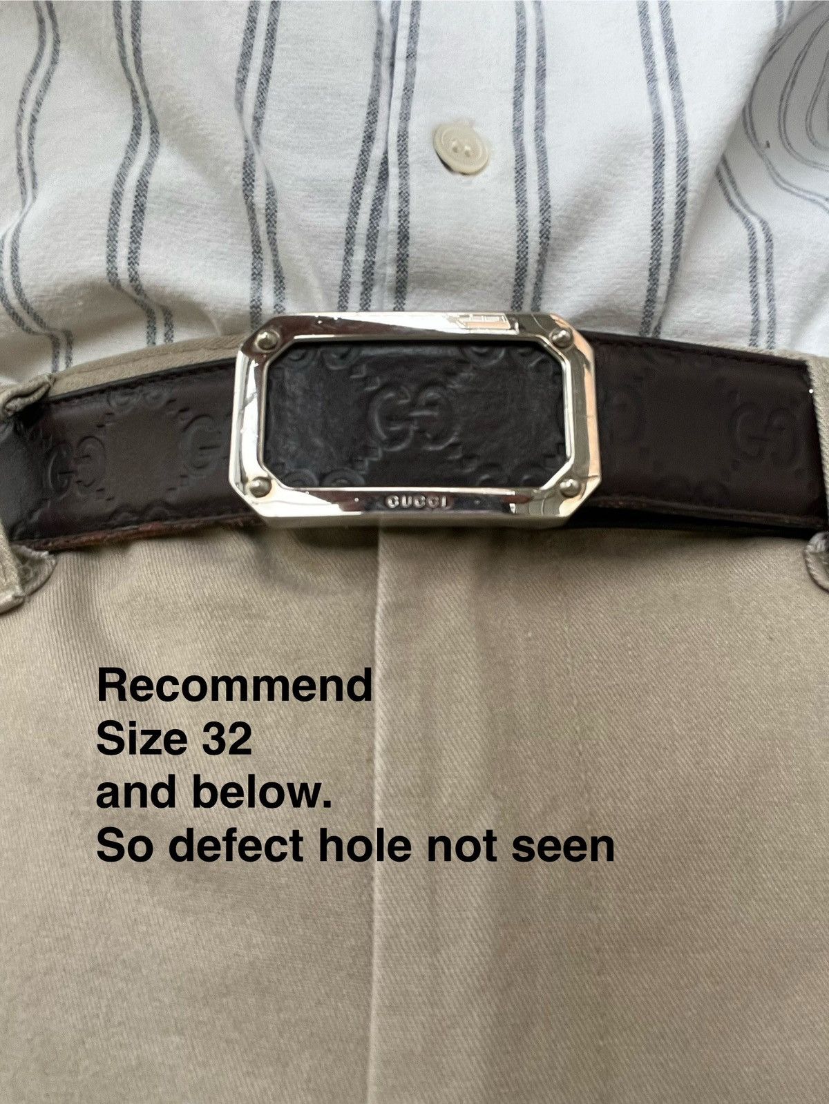 Gucci Gucci Dark Guccissima Leather Square Buckle Size ONE SIZE - 6 Thumbnail