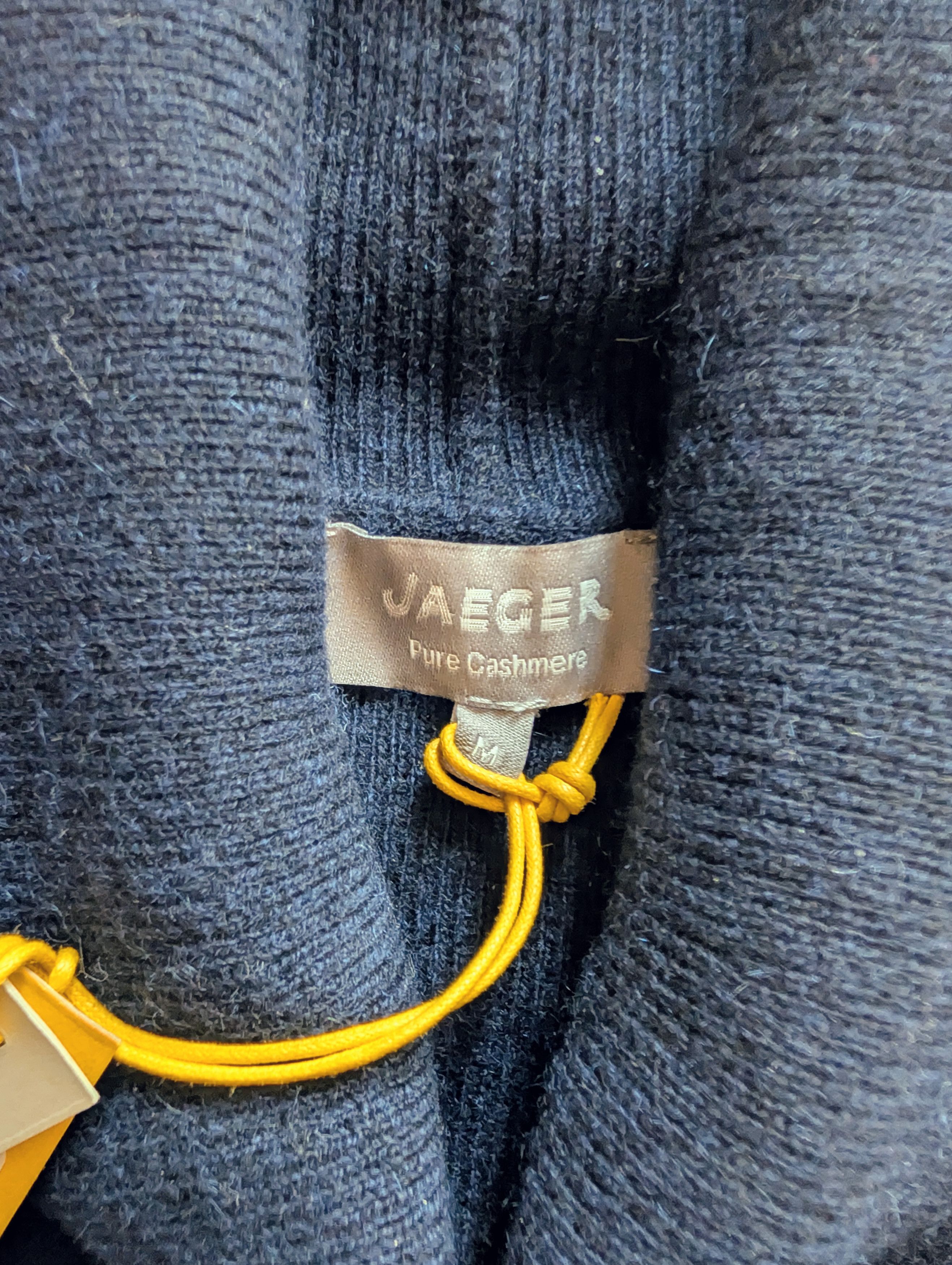 Jaeger NWT JAEGER 100% Pure Cashmere Roll Neck Sweater Navy Blue Size M / US 6-8 / IT 42-44 - 3 Thumbnail
