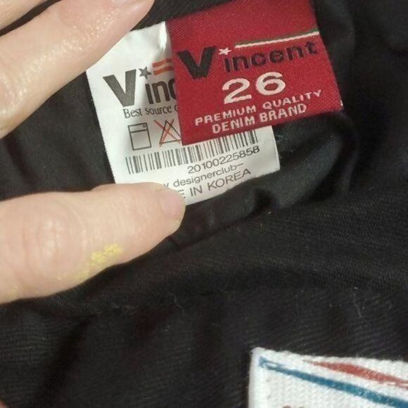 Vintage Vincent by Designerclub Jeans Aztec Embroidered Sz. 26 Black Size 26" / US 2 / IT 38 - 3 Thumbnail