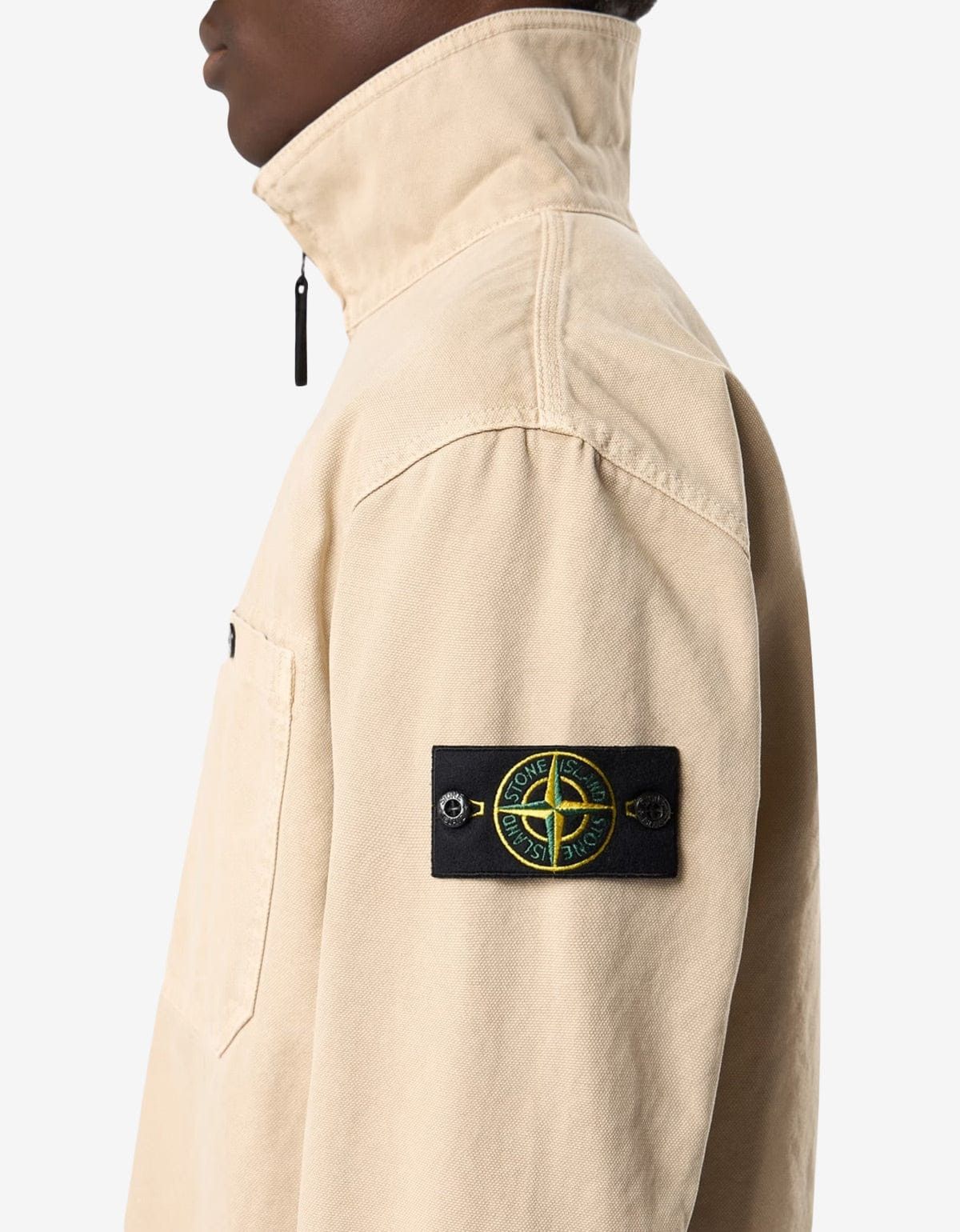 Stone Island Stone Island Beige 'Old' Effect Overshirt Size US L / EU 52-54 / 3 - 3 Thumbnail