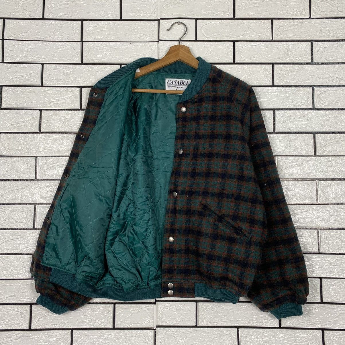 Japanese Brand 📌Vintage Bomber Jacket Wool Casabel Tartan Issey Miyake Size US M / EU 48-50 / 2 - 12 Thumbnail