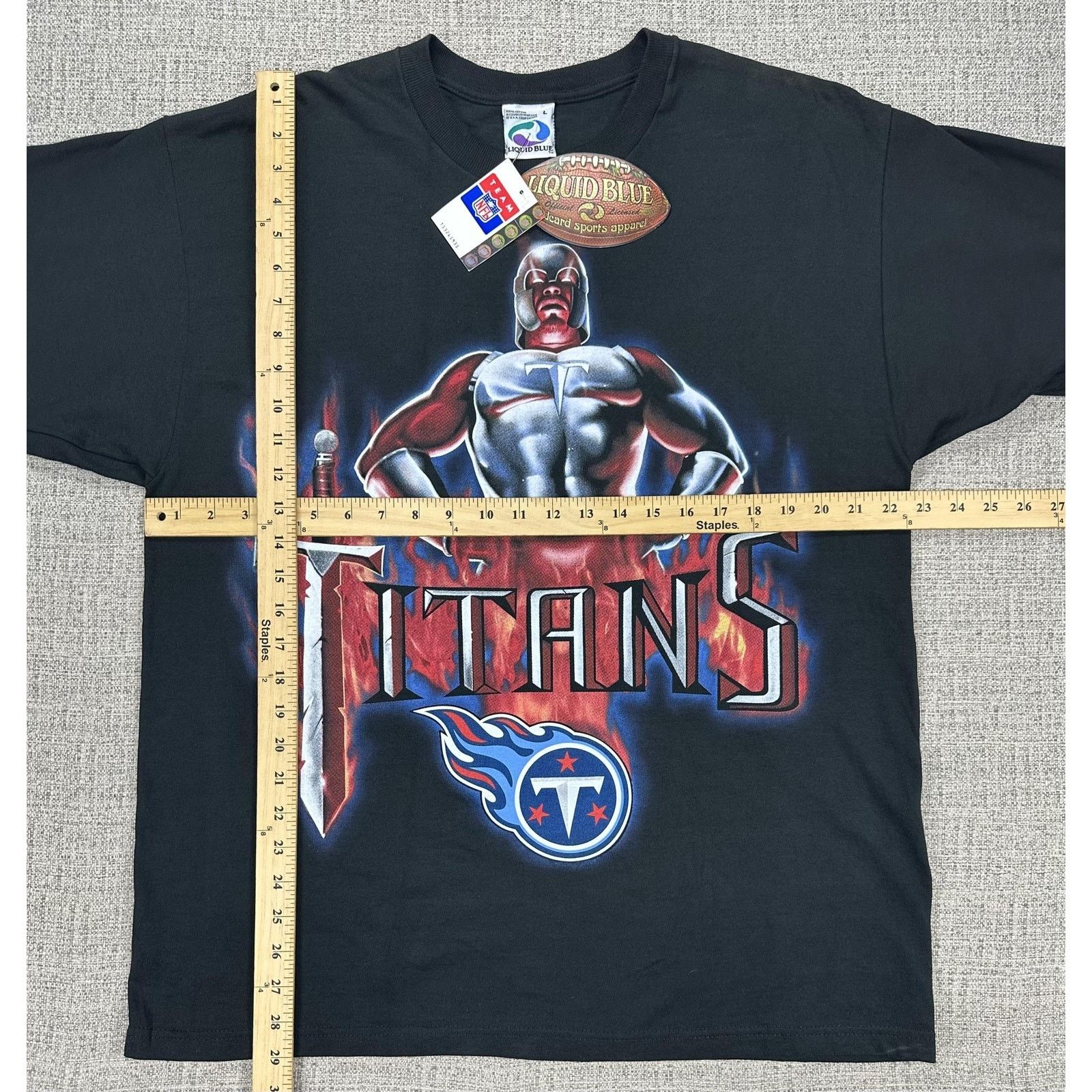 Liquid Blue Tennessee Titans Shirt Sz L Black NFL Liquid Blue Superhero Size US L / EU 52-54 / 3 - 2 Thumbnail