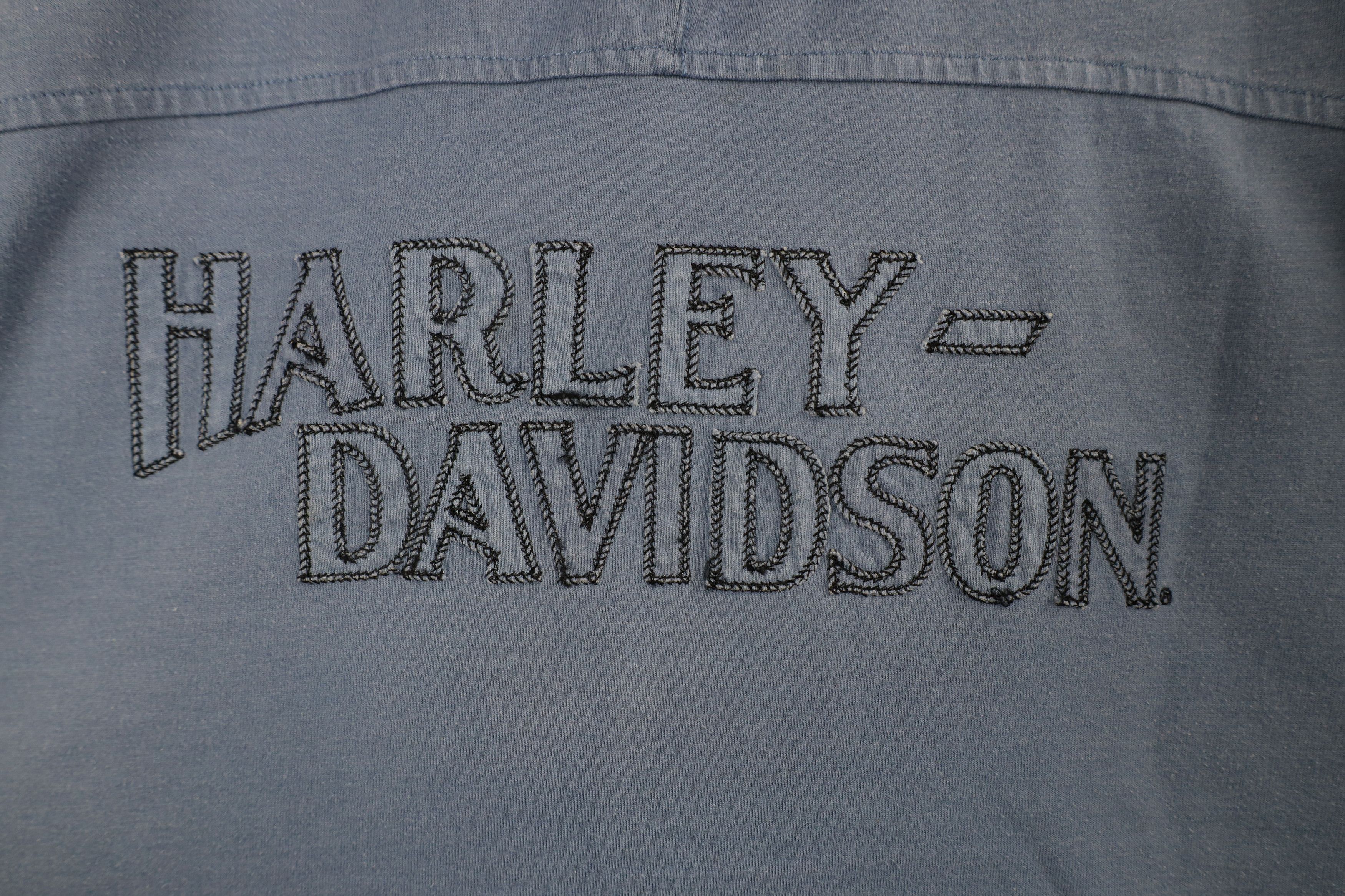 Harley Davidson × Vintage Vintage Harley Davidson Out Orlando Florida T-Shirt Blue Size US XXL / EU 58 / 5 - 4 Thumbnail