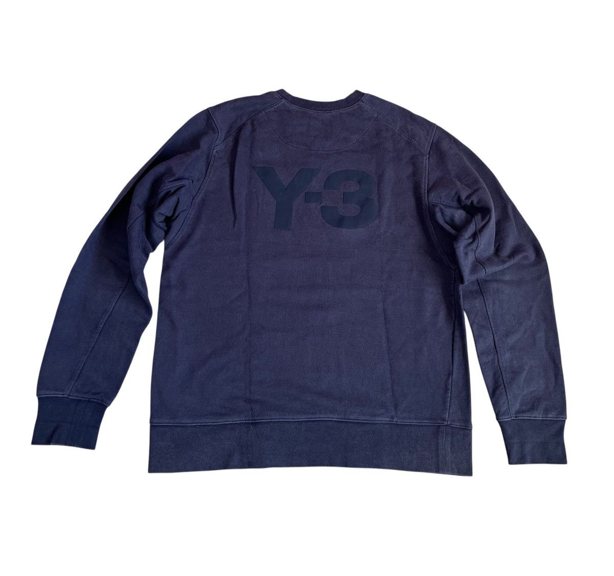 Yohji Yamamoto Yohji yamamoto y-3 faded dark navy logo sweatshirt Size US L / EU 52-54 / 3 - 1 Thumbnail