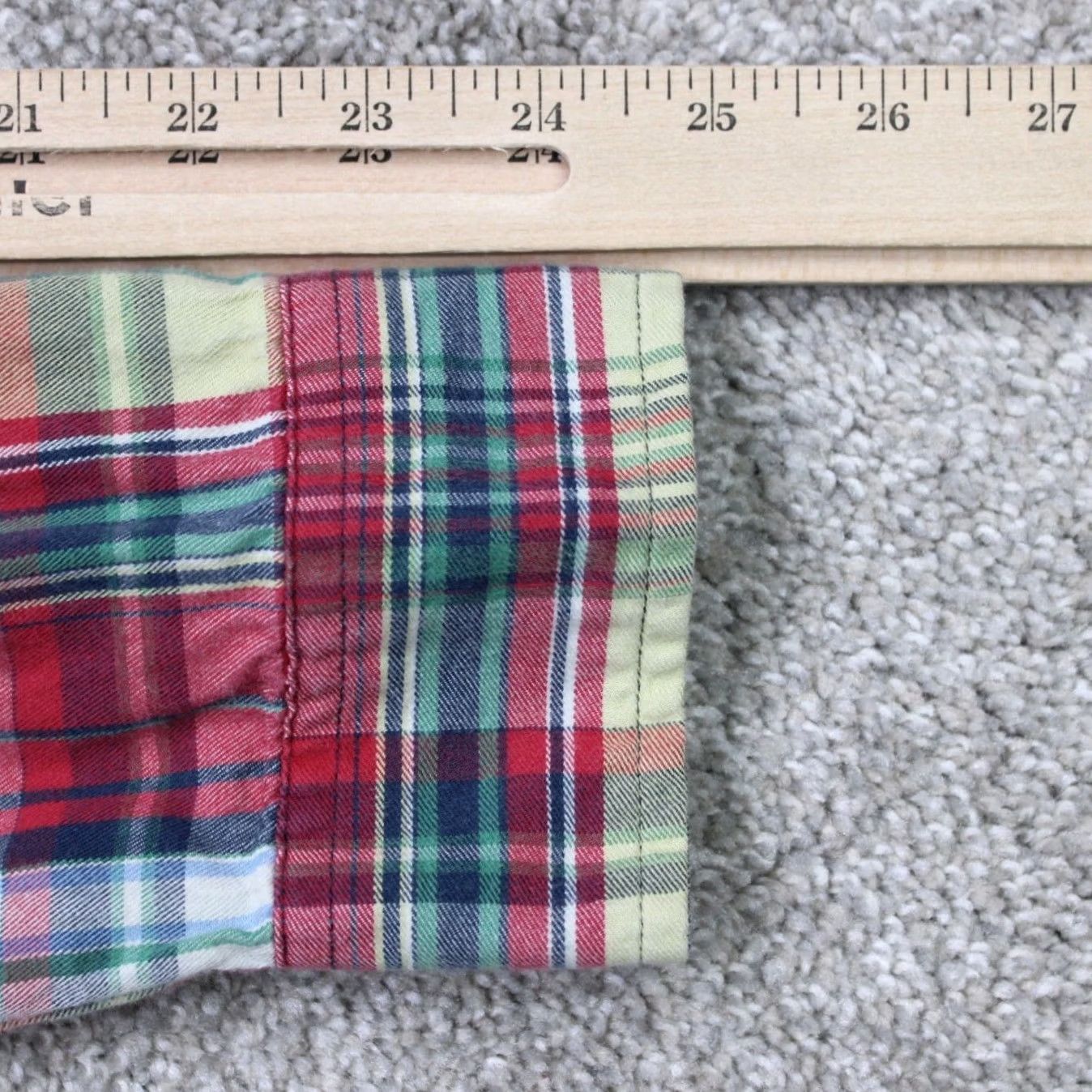 Vintage Tailor Vintage Shirt Men Large Red/Blue Flip Cuff 100% Cotton Long Sleeve Button Size US L / EU 52-54 / 3 - 7 Thumbnail