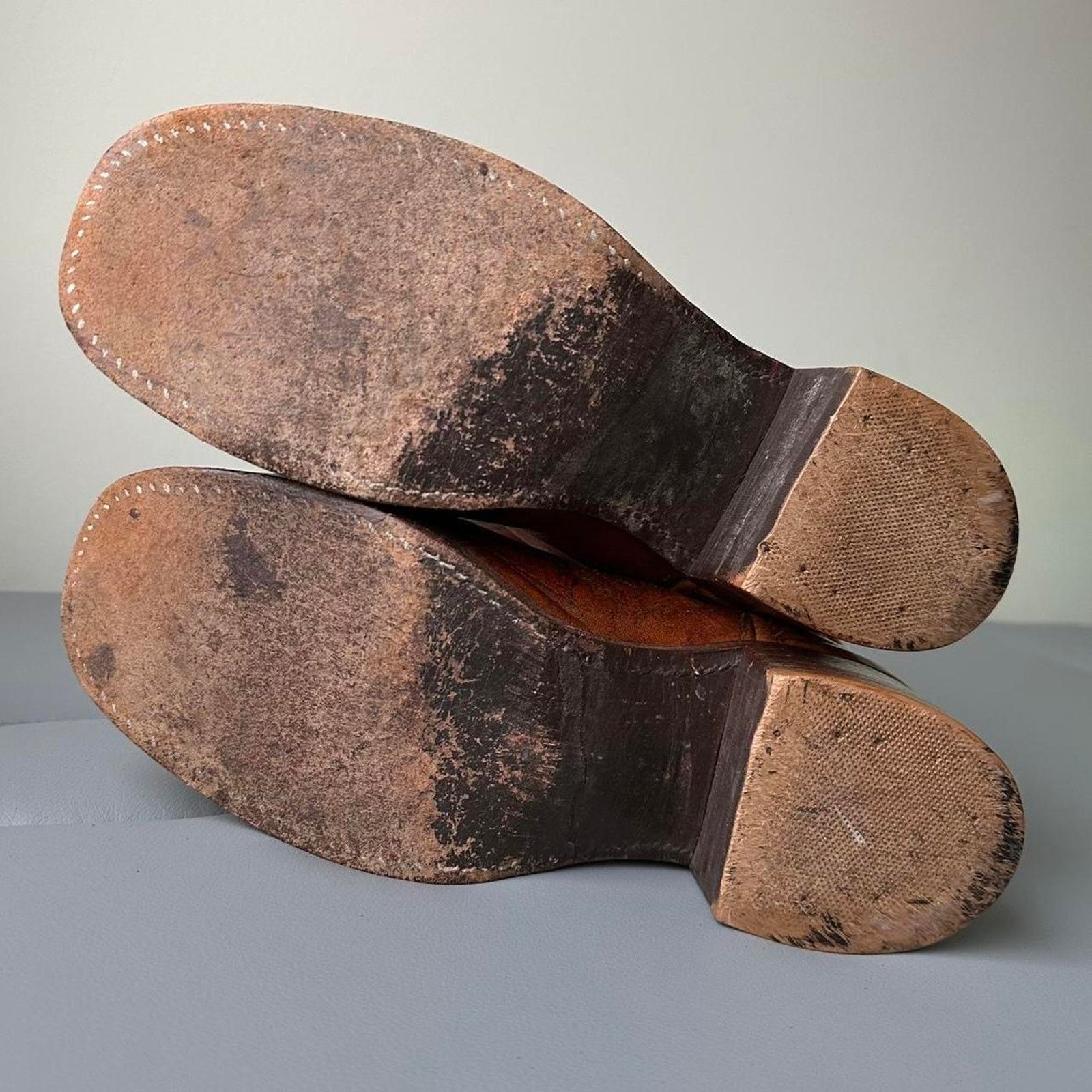 Frye × Vintage Vintage 60s 70s Frye Brown Mahogany Leather Campus Heel Boot Size US 9.5 / EU 42-43 - 6 Thumbnail