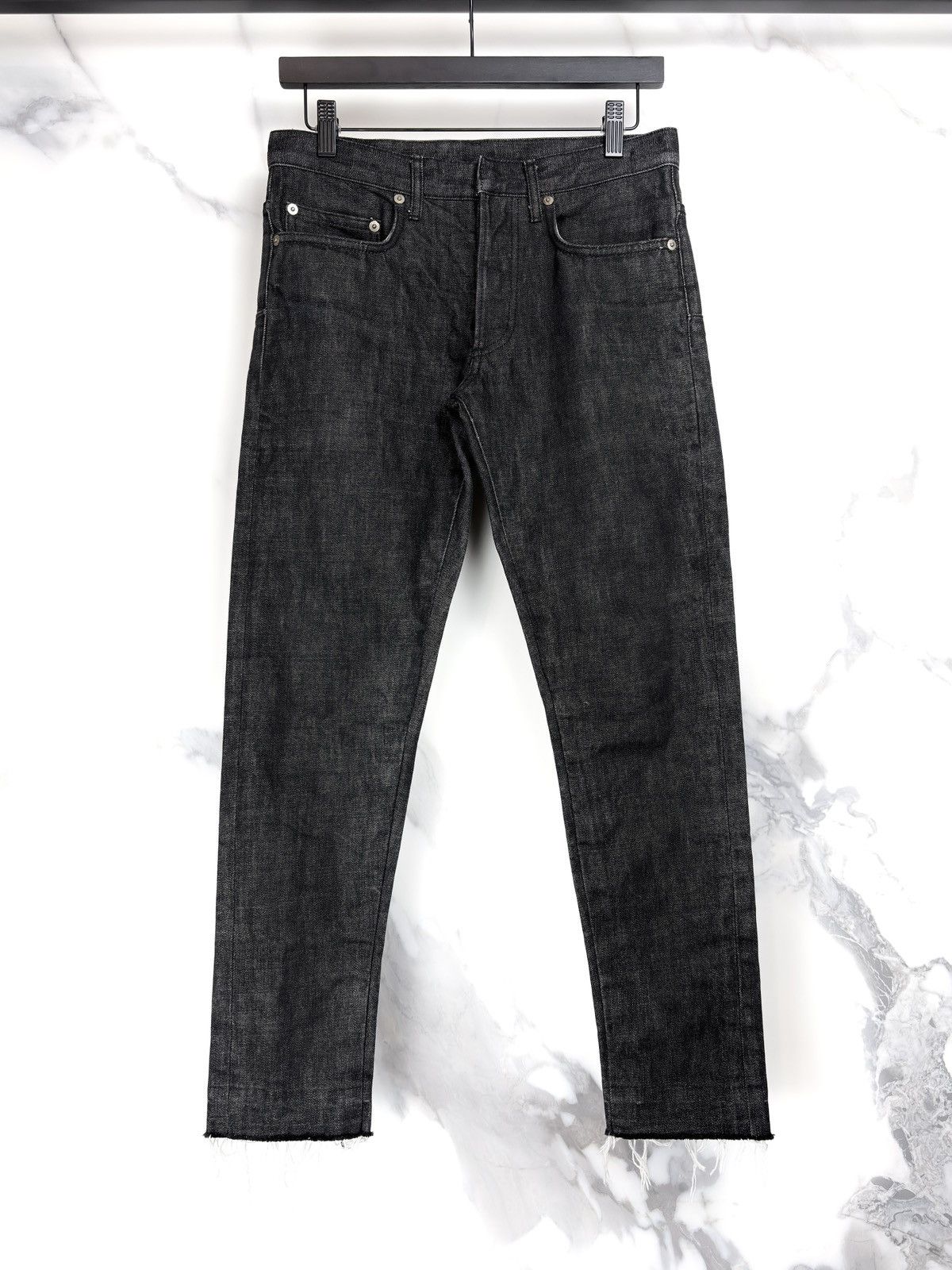 Dior × Hedi Slimane Dior Homme Waxed Black Slim Jeans Hedi Slimane