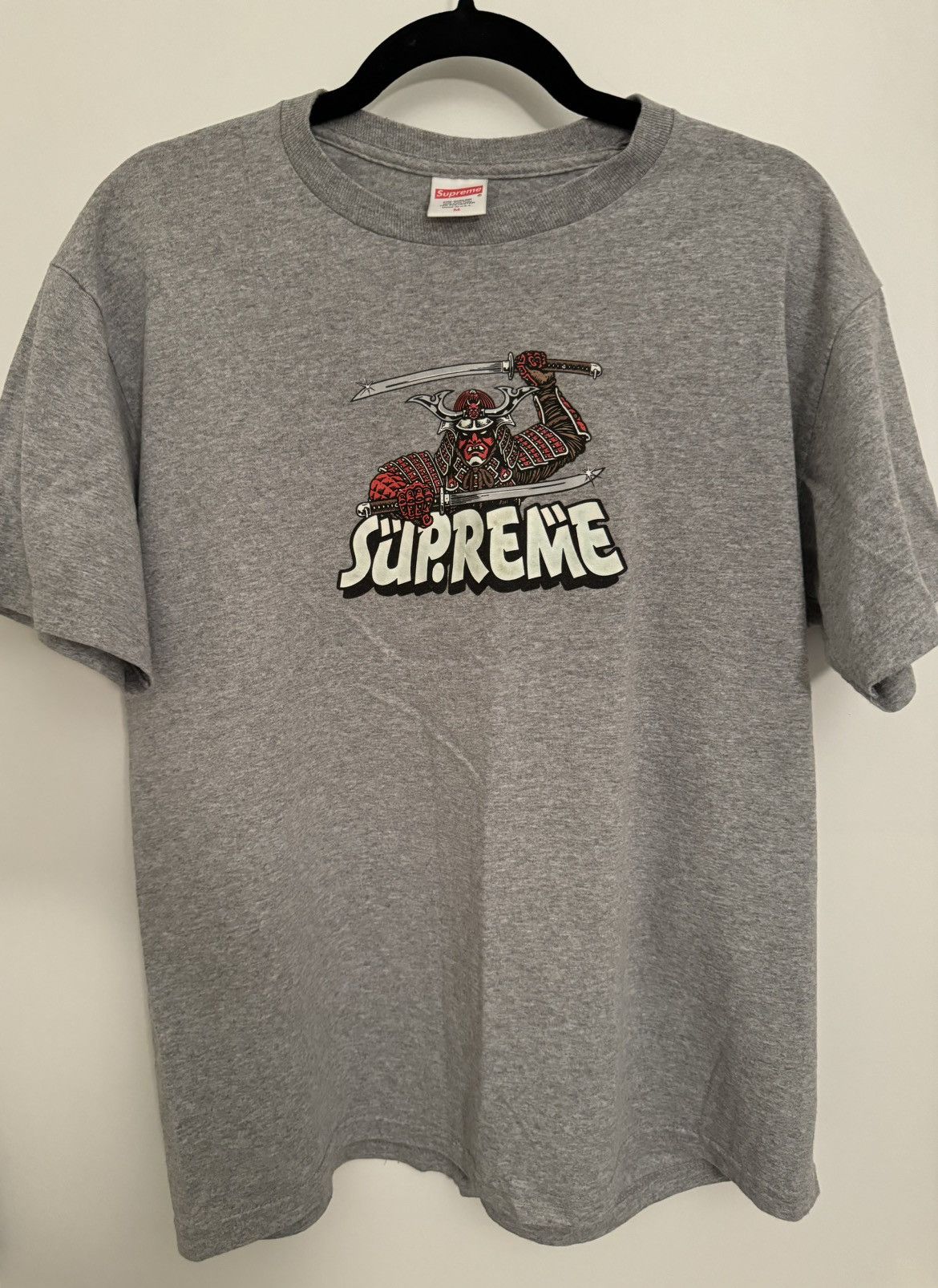 Supreme Supreme Grey Samurai T-Shirt Size US M / EU 48-50 / 2 - 1 Thumbnail