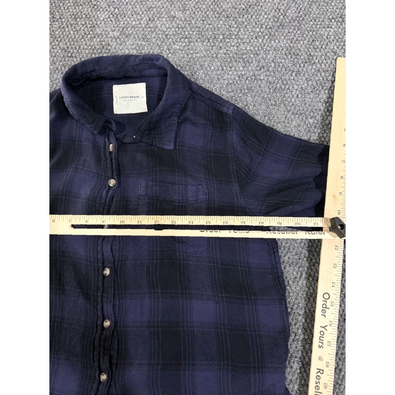 Lucky Brand Lucky Brand Button-Up Shirt Womens XS Blue Plaid Long Sleeve Casual Lightweight Shirt Womens XS Blue Plaid Long Sleeve Casual Lightweight Size XS / US 0-2 / IT 36-38 - 4 Thumbnail