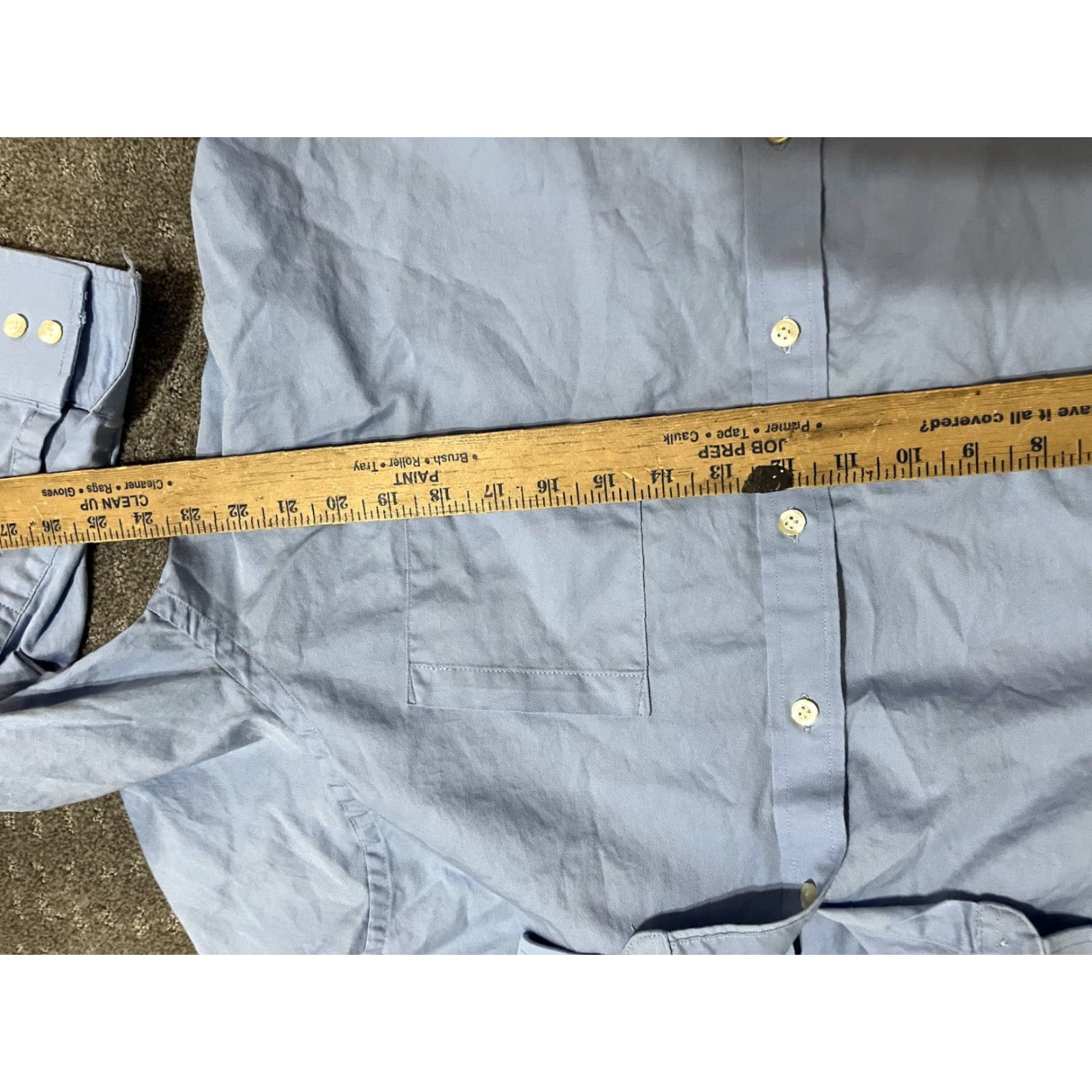 Michael Kors Michael Kors Button-Up Shirt Blue Solid 17.5 34/35 Cotton Non Iron Long Sleeve Collared 100% Cotton Mens Regular Shirt Size 46R - 4 Thumbnail