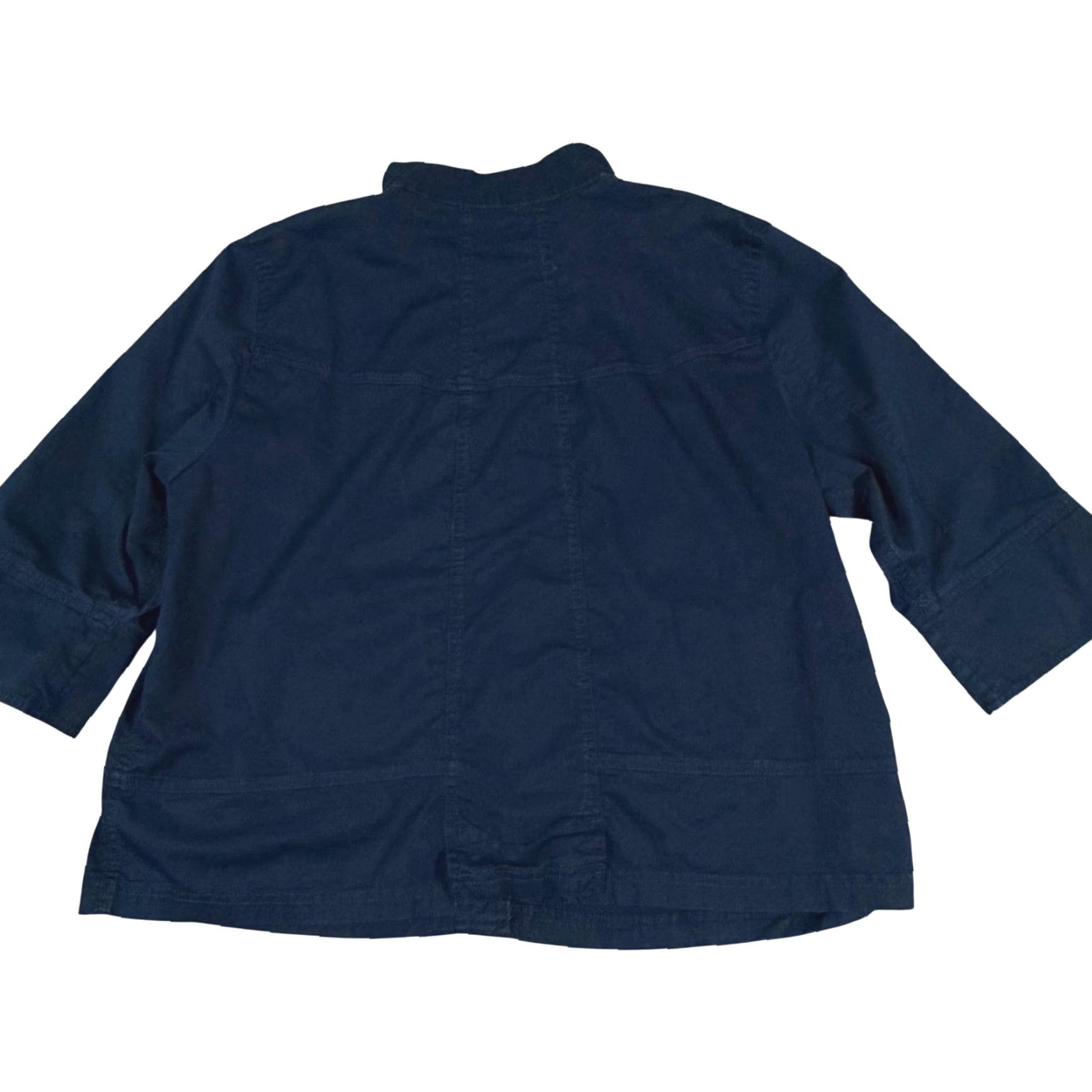 Eddie Bauer Eddie Bauer Blue Lightweight Button Up Jacket Collared 3/4 Sleeve Shacket XL Womens Spring Casual Workwear Jacket Size XL / US 12-14 / IT 48-50 - 5 Thumbnail