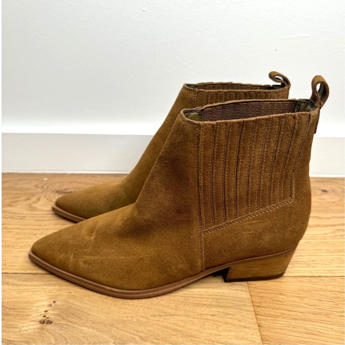 Marc Fisher NEW Marc Fisher Pointed Toe Western Bootie Brown Suede Size US 6.5 / IT 36.5 - 3 Thumbnail