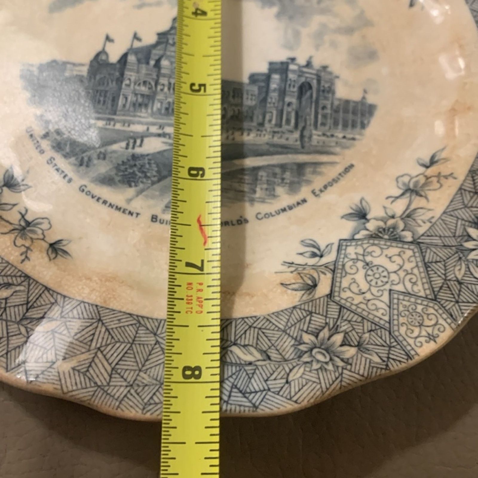 Vintage 1893 Wedgewood Columbian Exposition US Government plate Size ONE SIZE - 8 Thumbnail