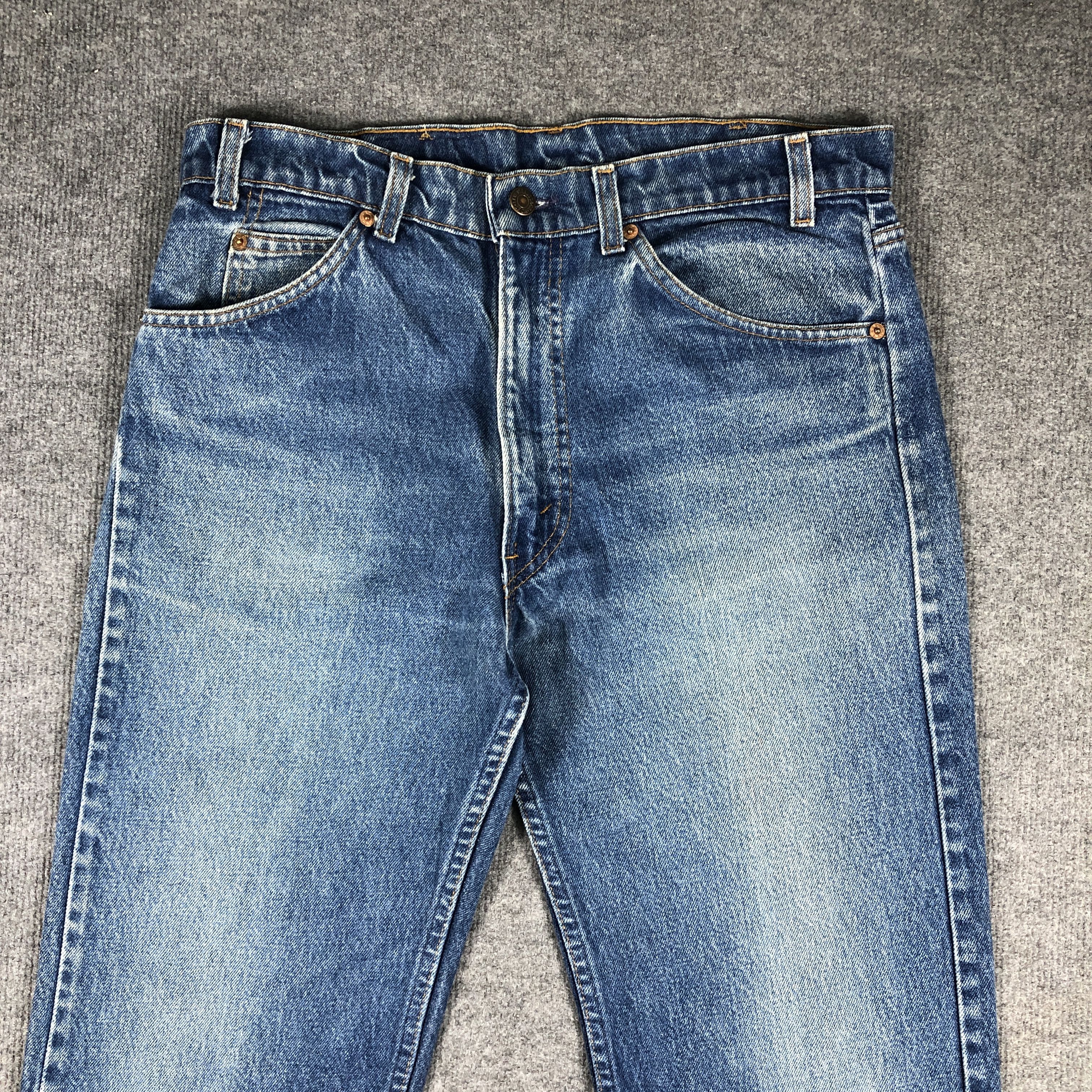Levi's × Vintage Vintage 80s Levis Orange Tab Blue Wash Jeans L648 Size US 34 / EU 50 - 2 Thumbnail