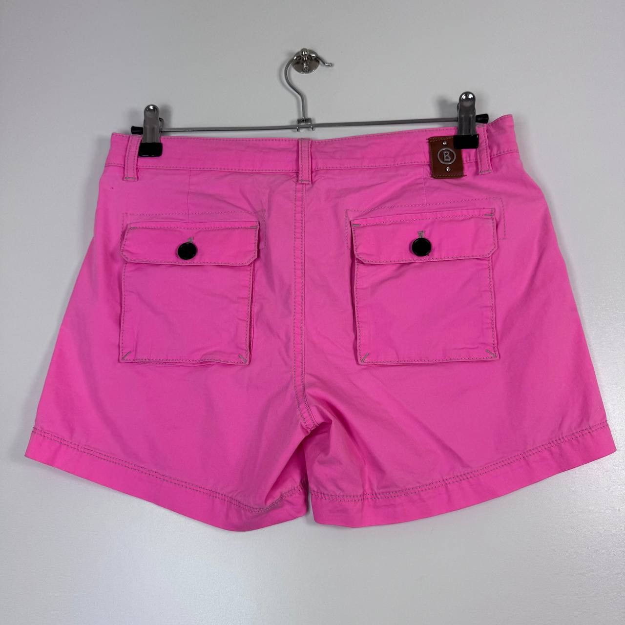 Bogner Bogner Womens Pink Shorts Luxury Designer Cotton Size M Size 32" / US 10 / IT 46 - 8 Thumbnail