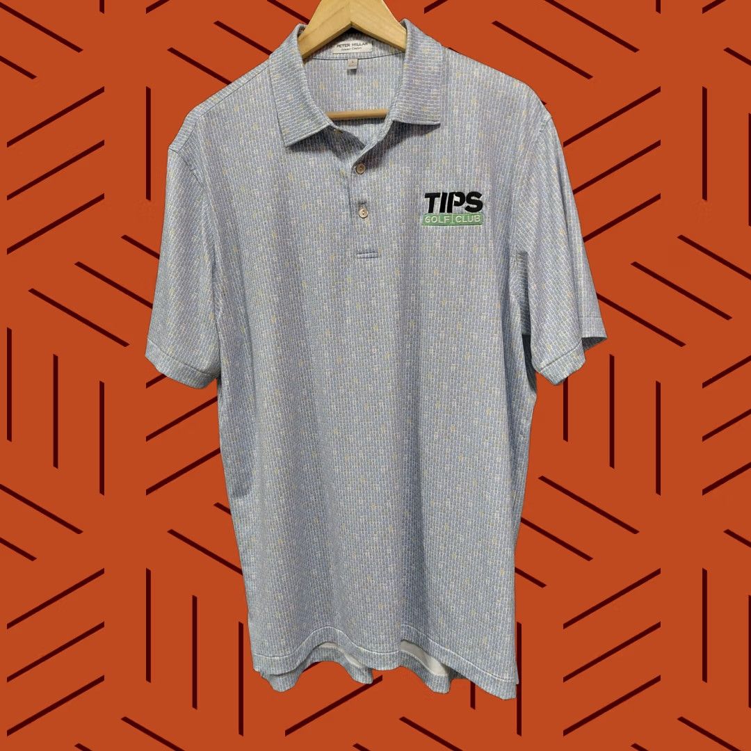 Peter Millar PETER MILLAR Polo Shirt Gray Graphic Print Knit Mens Size L Summer Comfort Size US L / EU 52-54 / 3 - 1 Thumbnail