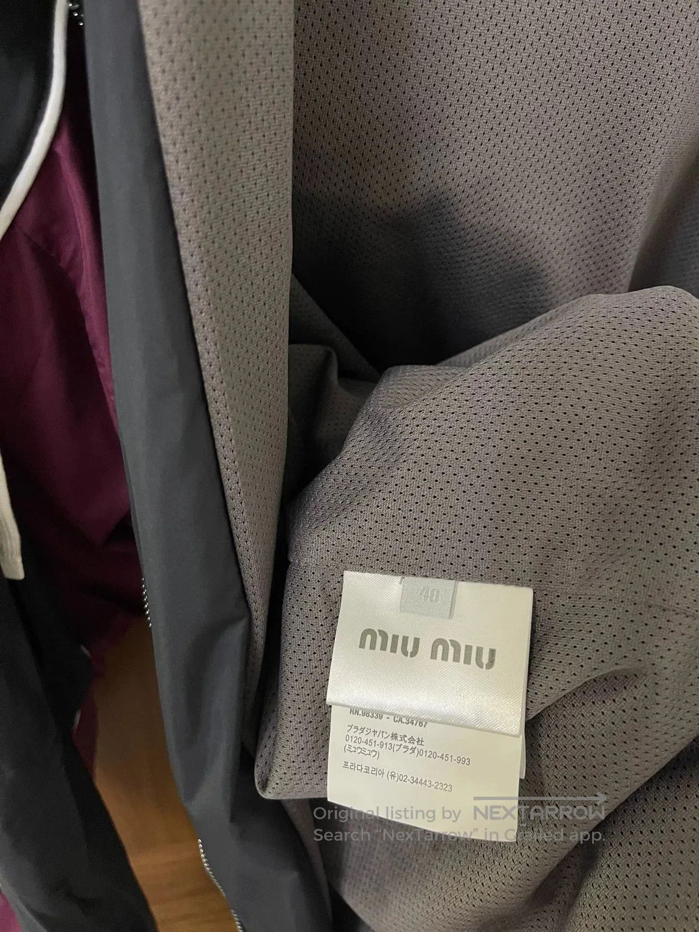 Miu Miu Miu Miu Women's Colorblock Lightweight Jacket. Size XS / US 0-2 / IT 36-38 - 7 Thumbnail
