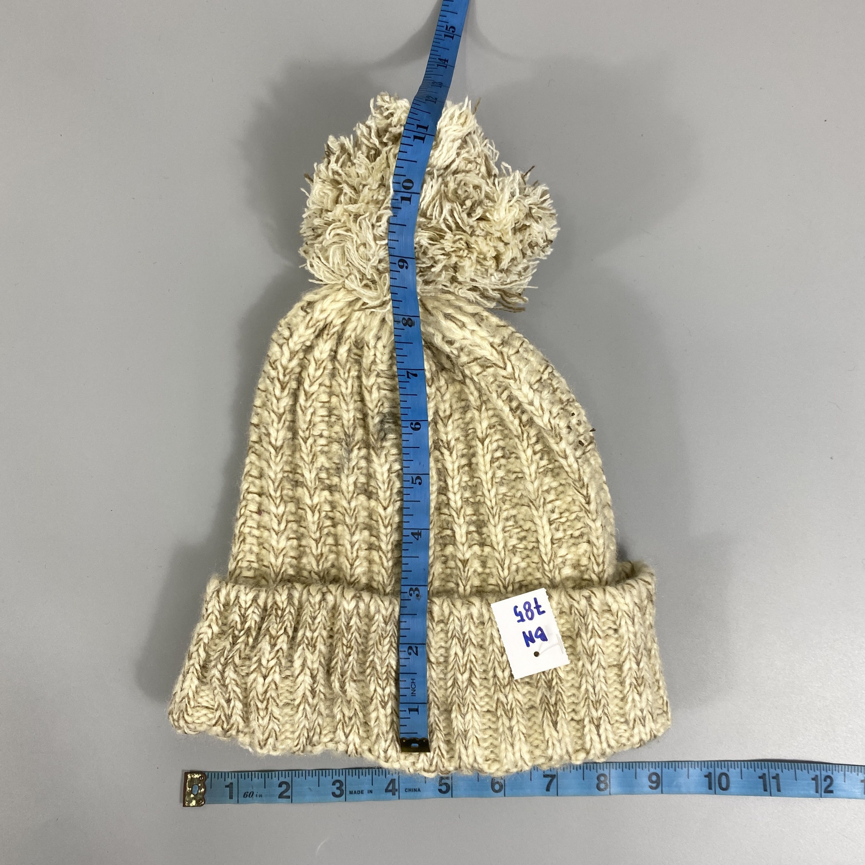 Japanese Brand Tight Knit Beanie Pom Pom -BN785 Size ONE SIZE - 5 Thumbnail