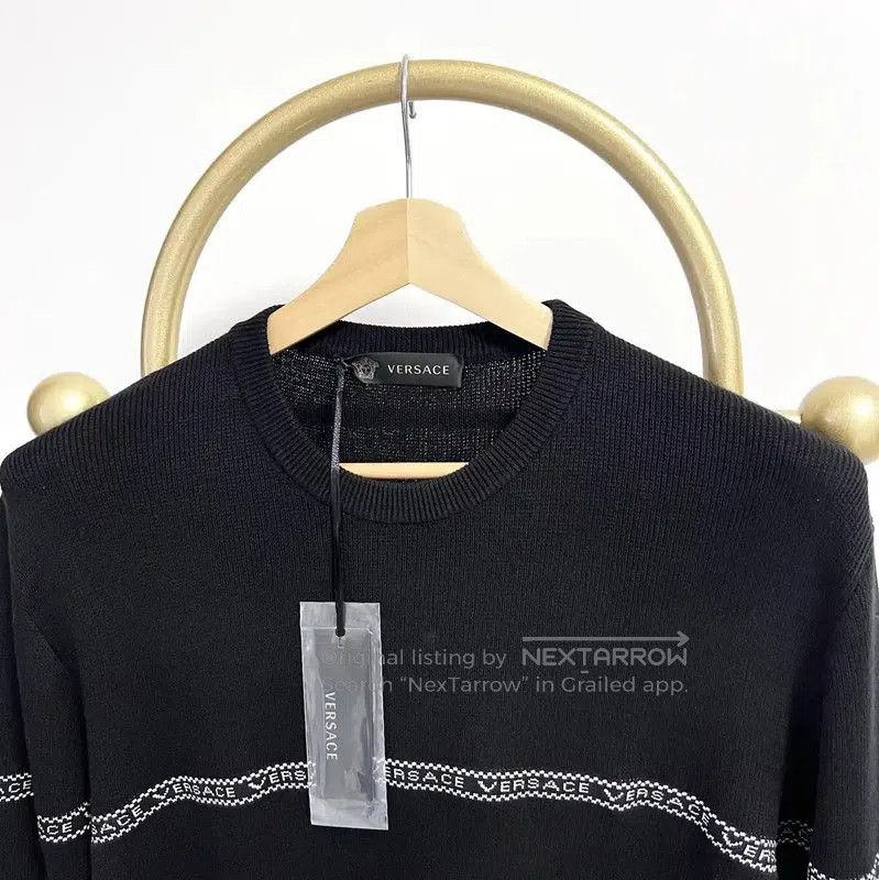 Versace Versace Black Cotton Long Sleeve Pullover Sweater . Size US XXL / EU 58 / 5 - 2 Thumbnail