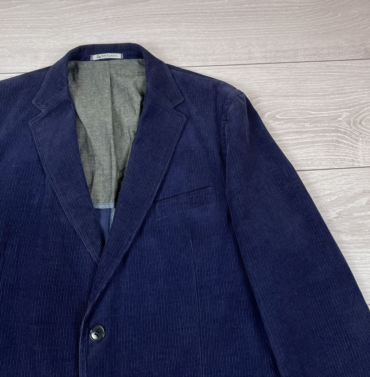 Designer Samuel Windsor England Blue Corduroy Blazer Jacket Size US XL / EU 56 / 4 - 7 Thumbnail