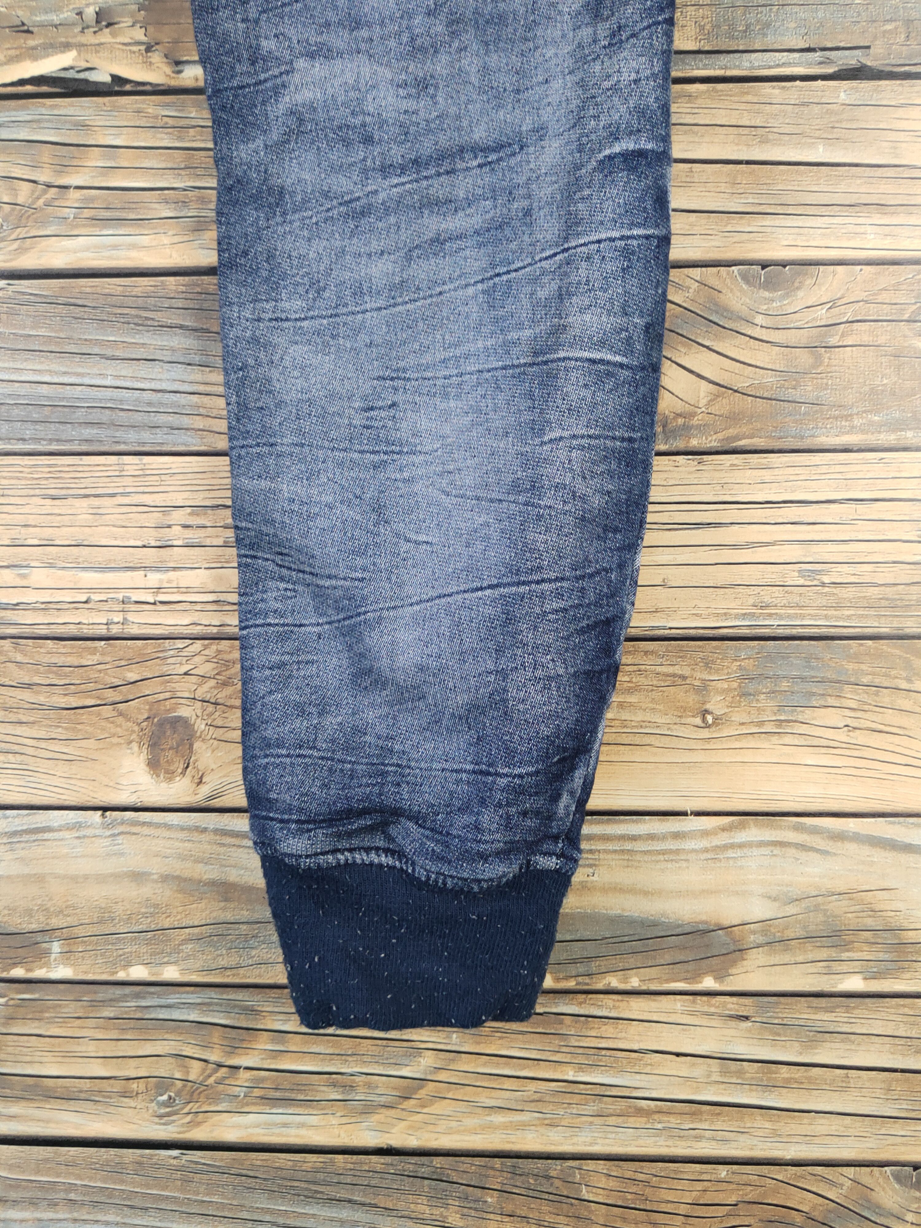 Japanese Brand Vence Exchange Blue Distressed Ripped Jogger Jeans #W2079 Size US 31 - 11 Thumbnail