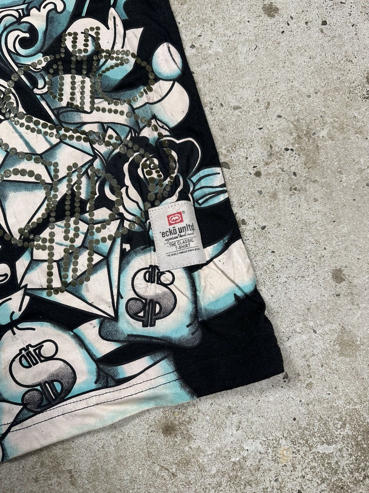 Ecko Unltd. × Vintage Vintage Y2K Ecko Unlimited Big All Over Print Black T Shirt Size US L / EU 52-54 / 3 - 3 Thumbnail
