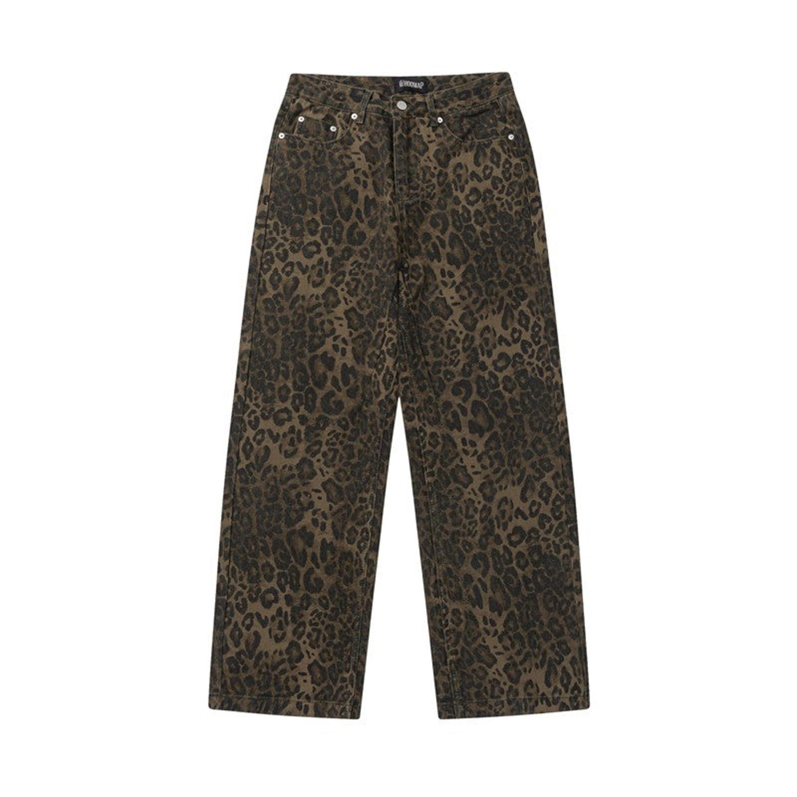Jean Leopard Print Stacked Flared Jeans Size US 30 / EU 46 - 5 Thumbnail