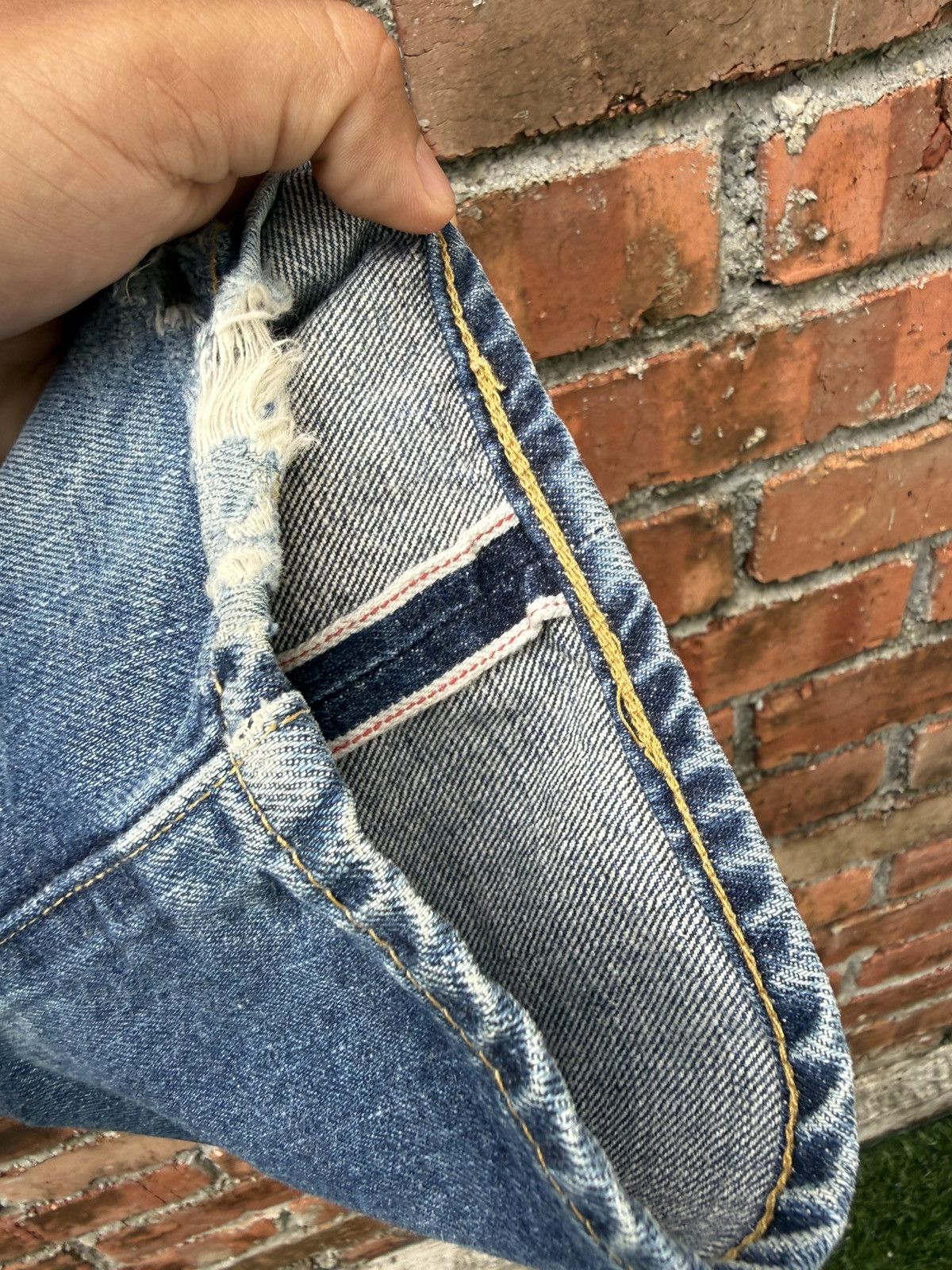 Levi's Vintage Clothing W33x34 Vintage levi’s 702 redline buckle back denime Size US 33 - 8 Thumbnail