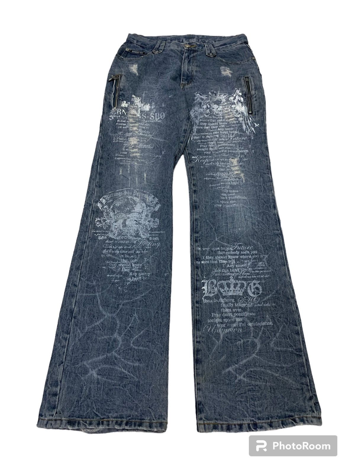 Hysteric Glamour 💥Vintage Japanese Bernings Sho Art Denim Size US 30 / EU 46 - 1 Thumbnail