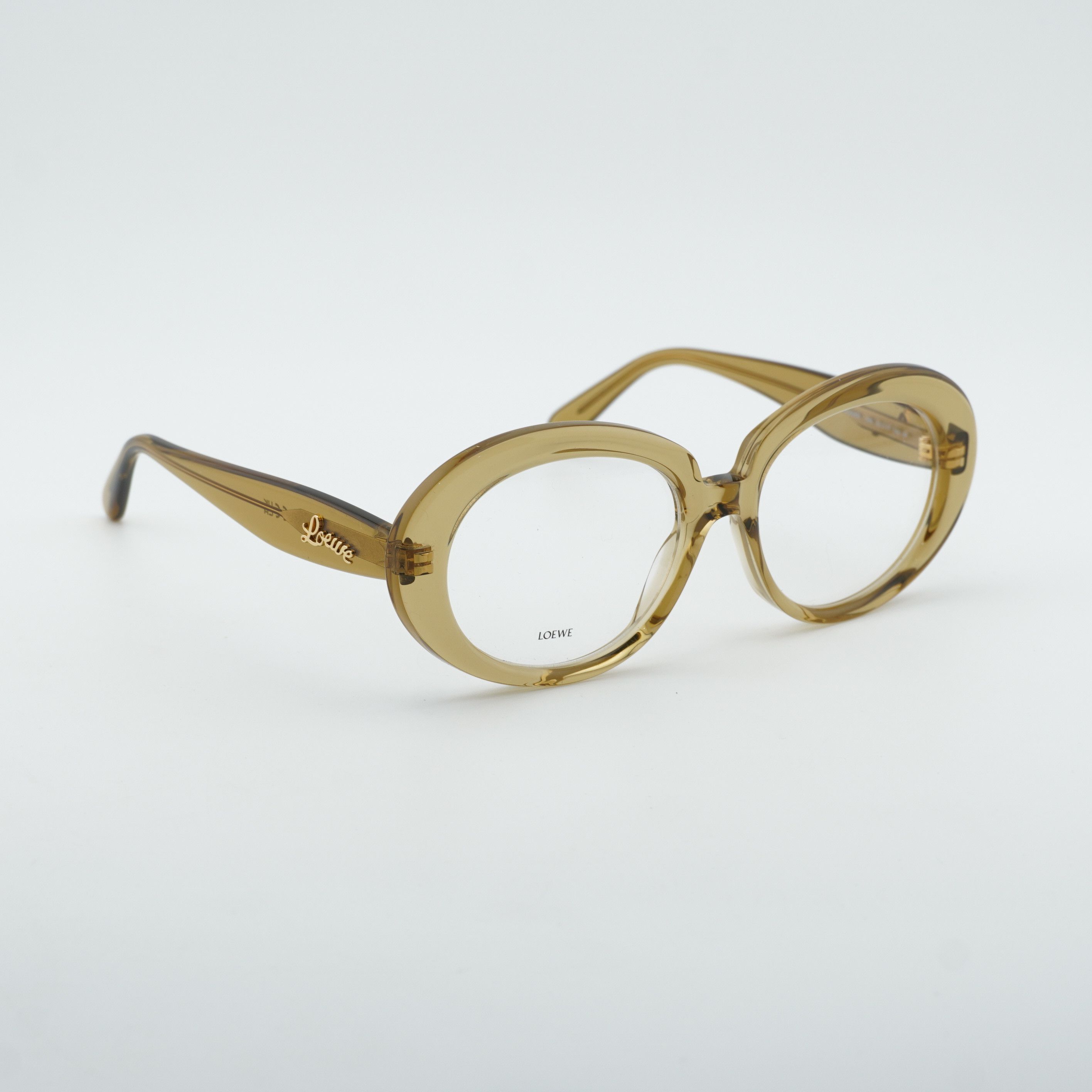 Loewe Loewe LW50089I 096 Eyeglasses Green 53mm Oval Frame Size ONE SIZE - 1 Thumbnail