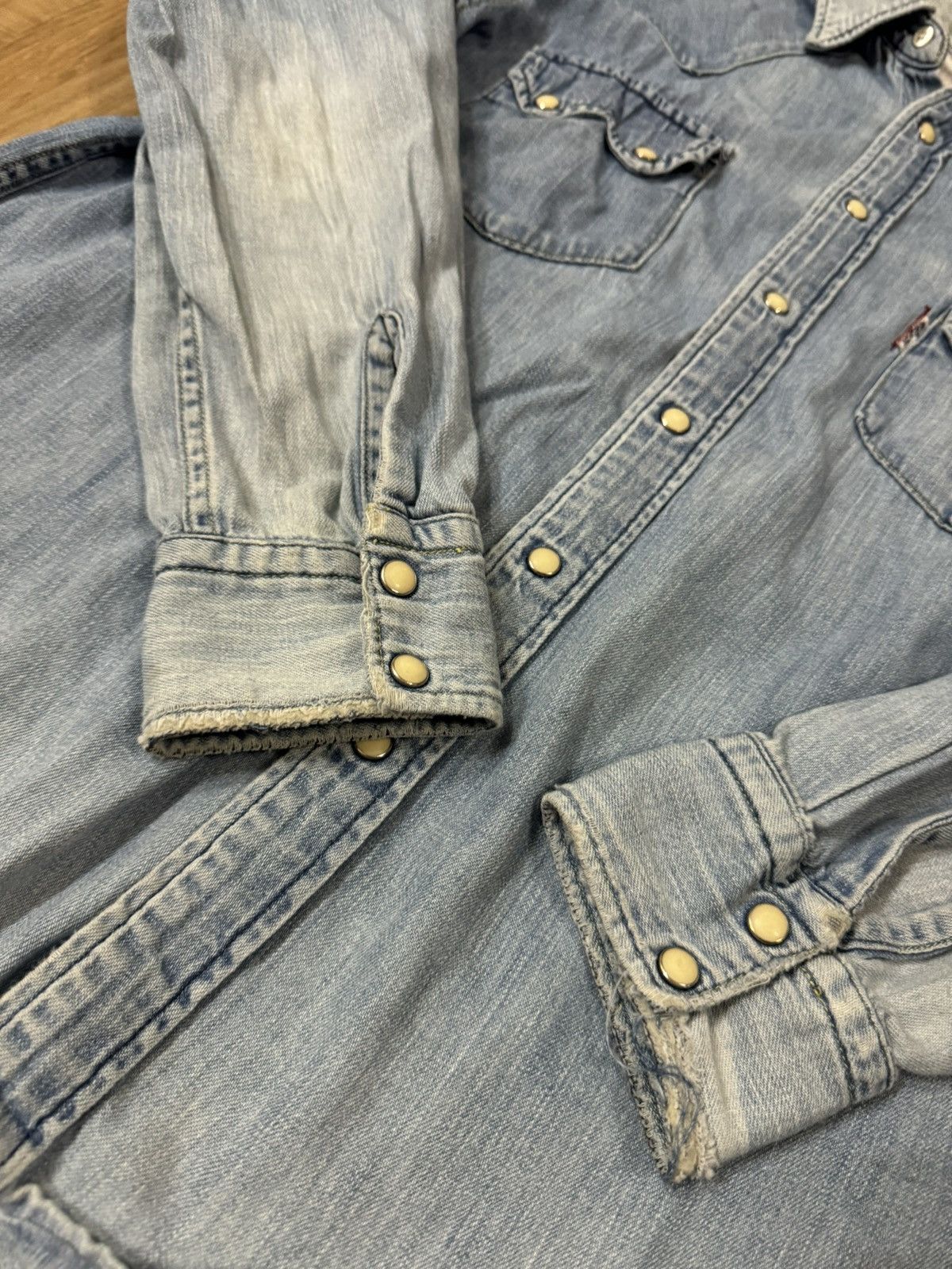Blue Blue Japan × Vintage BLUE BLUE JAPAN WESTERN DENIM SHIRT Size US L / EU 52-54 / 3 - 2 Thumbnail